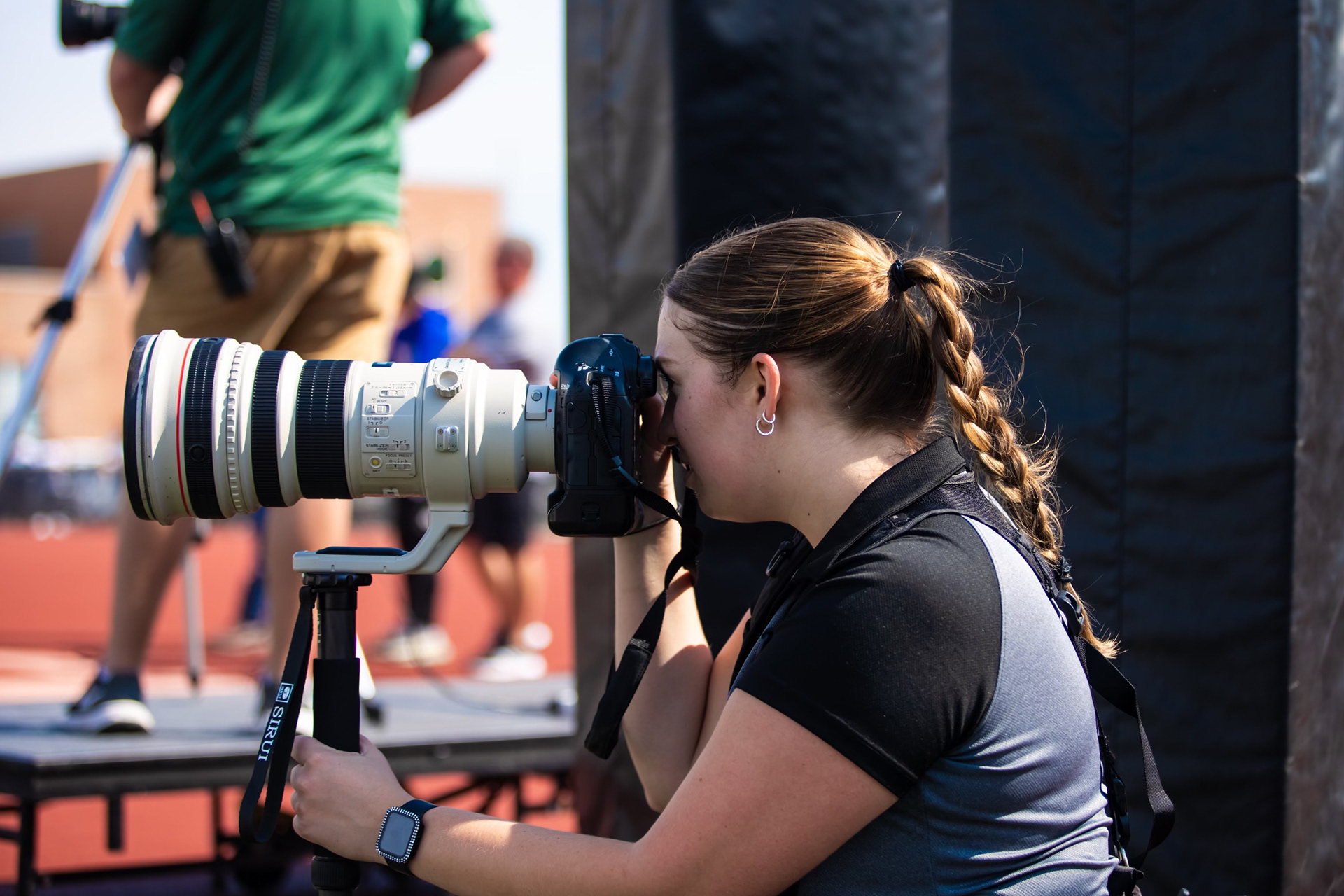 This is what I looked like during a typical work day on campus during my role as a Multimedia Specialist.