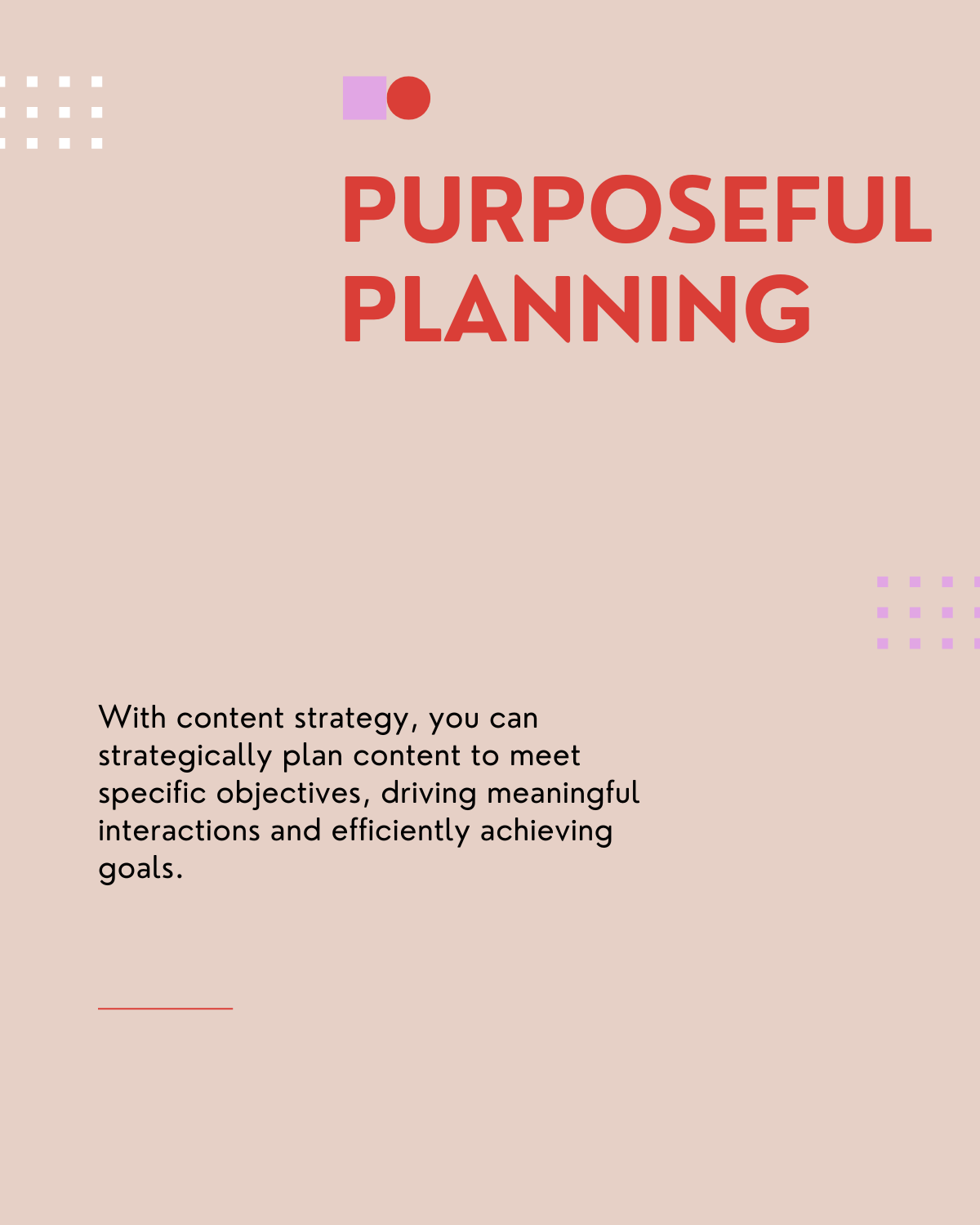 Purposeful Planning