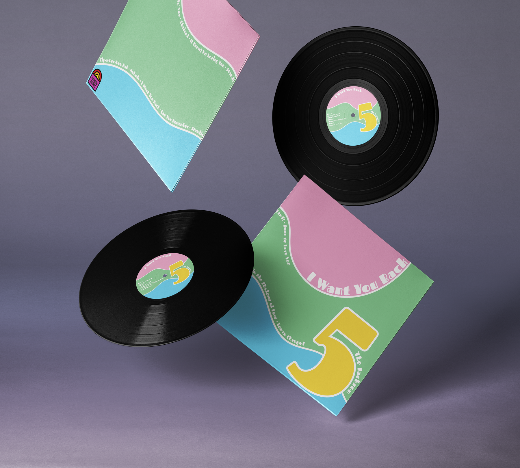 Redesigned album cover and records
