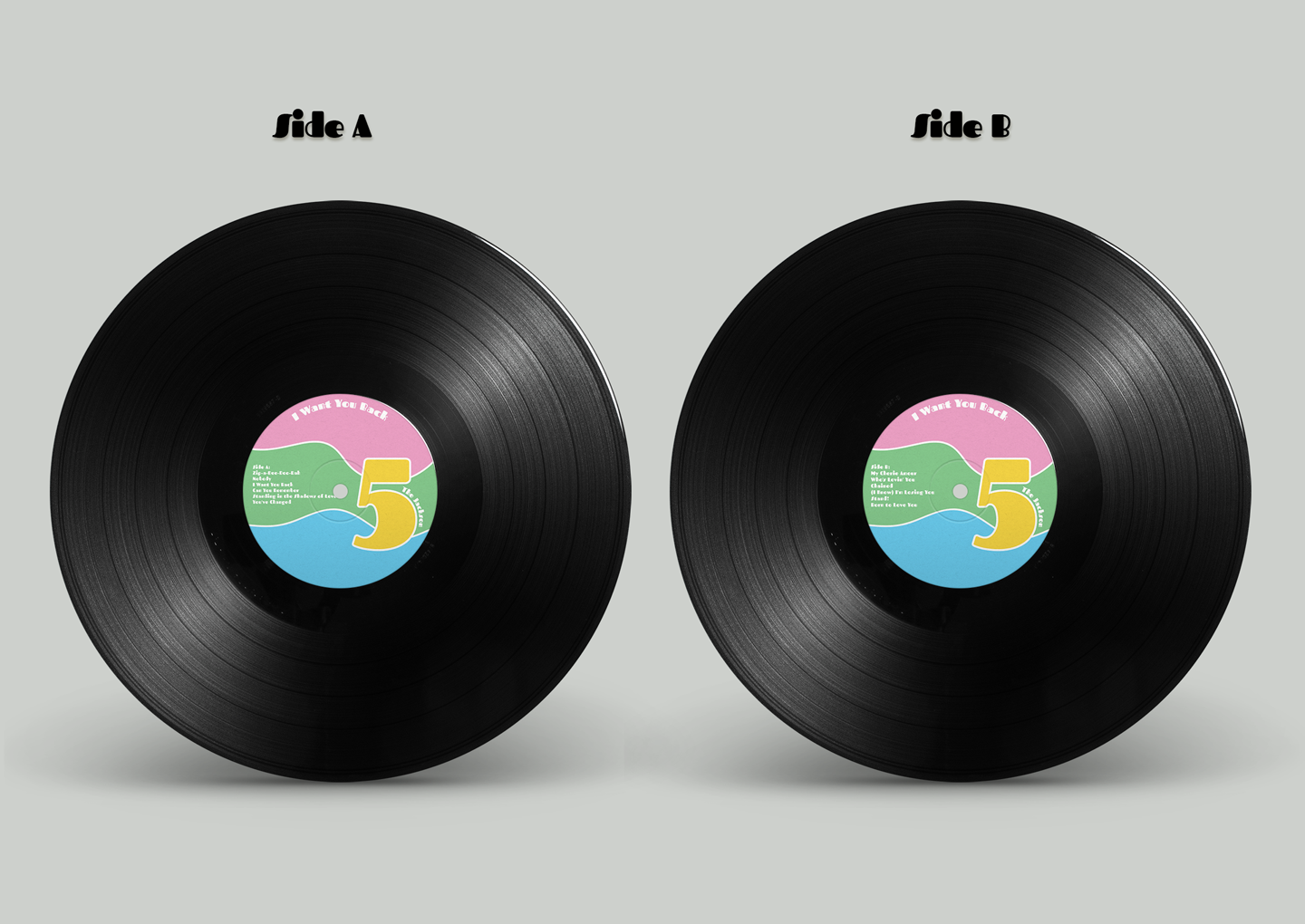 Front and back of redesigned records