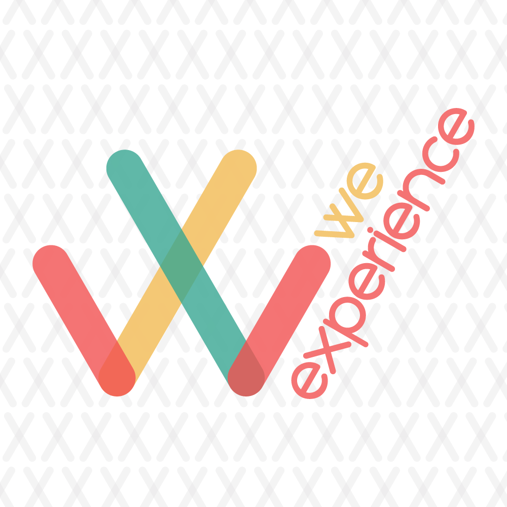 We Experience logo design