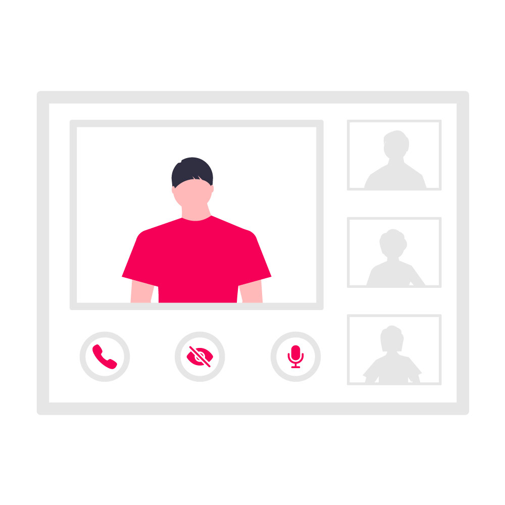 Online video chat illustration