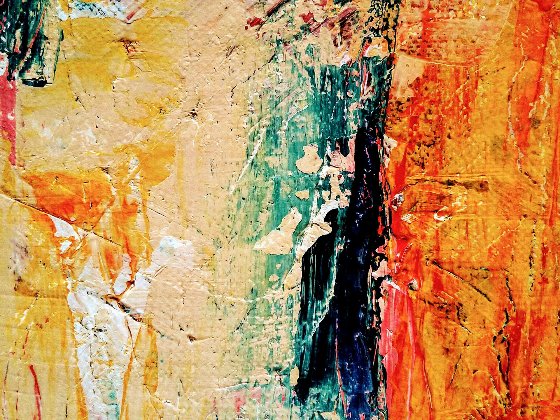 close up sof a small abstract painting