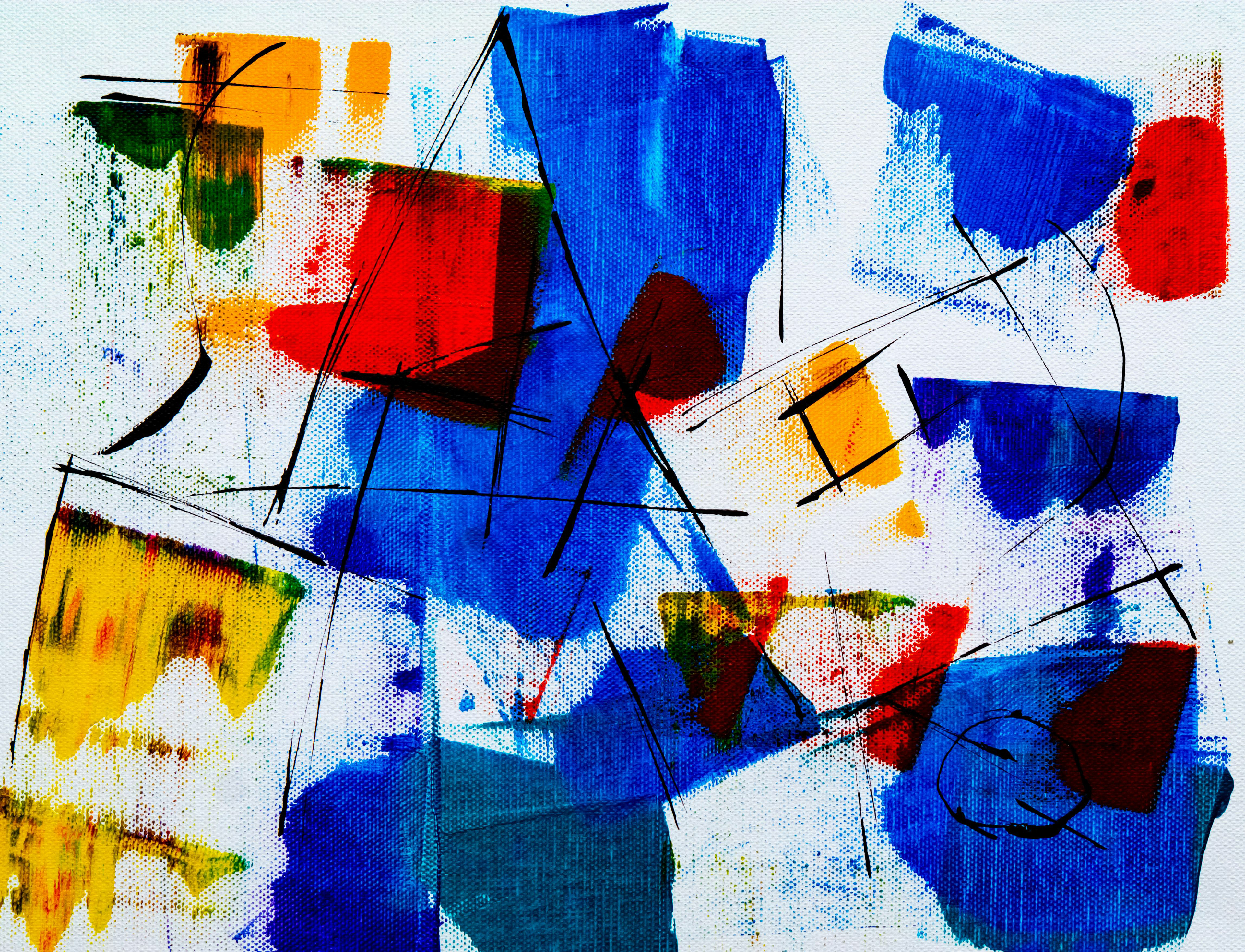 abstract painting on paper