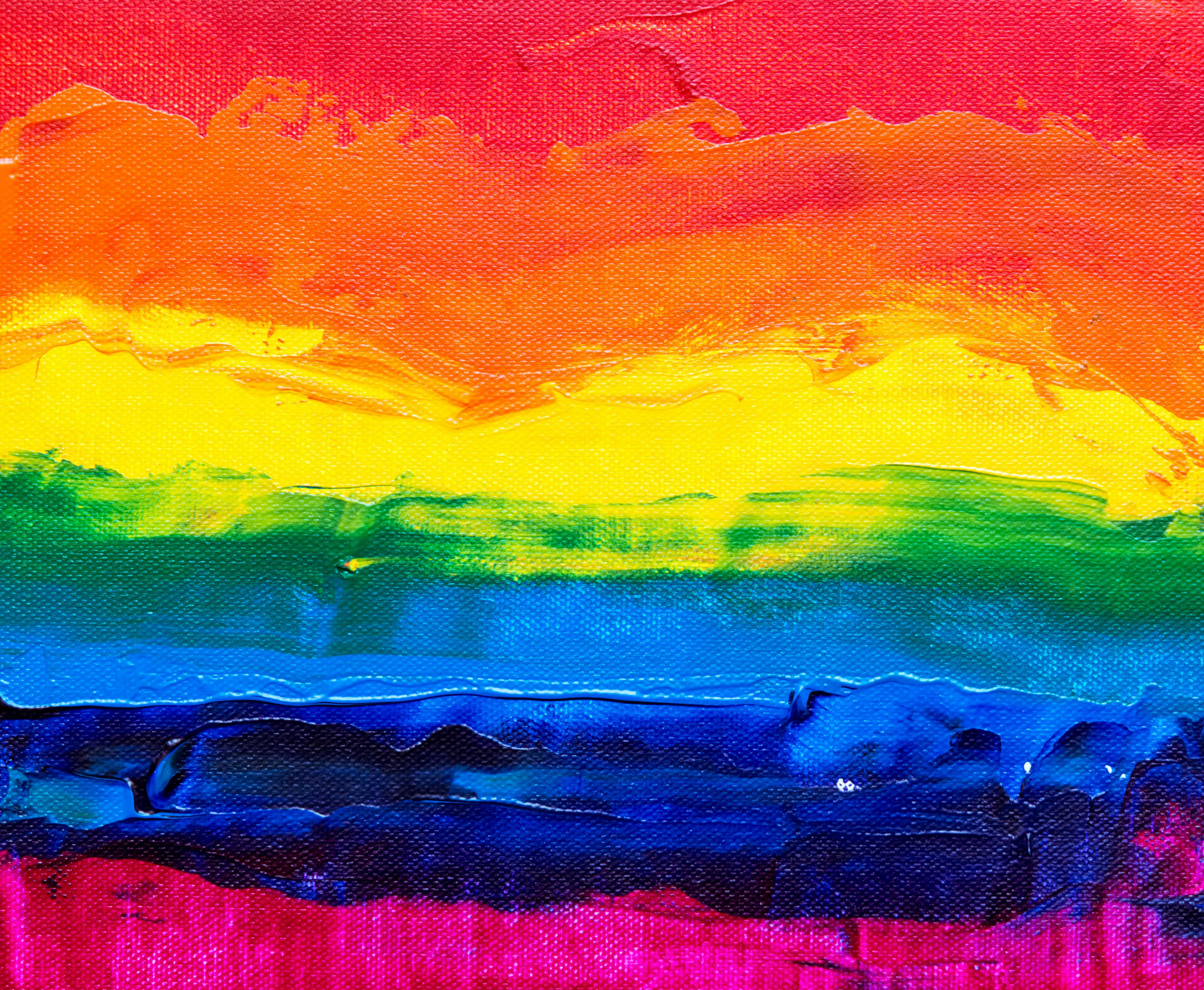 expressionist rainbow flag
