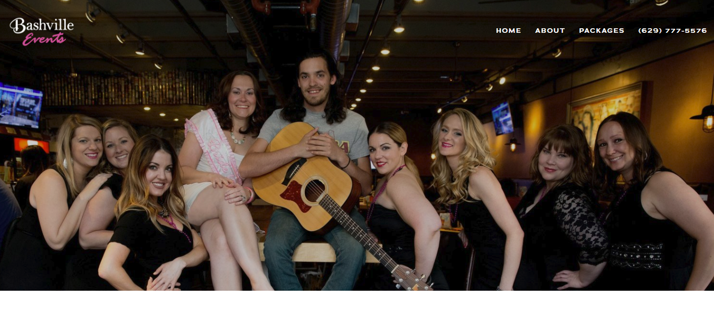 Website Content Arrangement Home Page for Bashville Events in Nashville, TN Copyright 2017-2018 Cityscape Creative