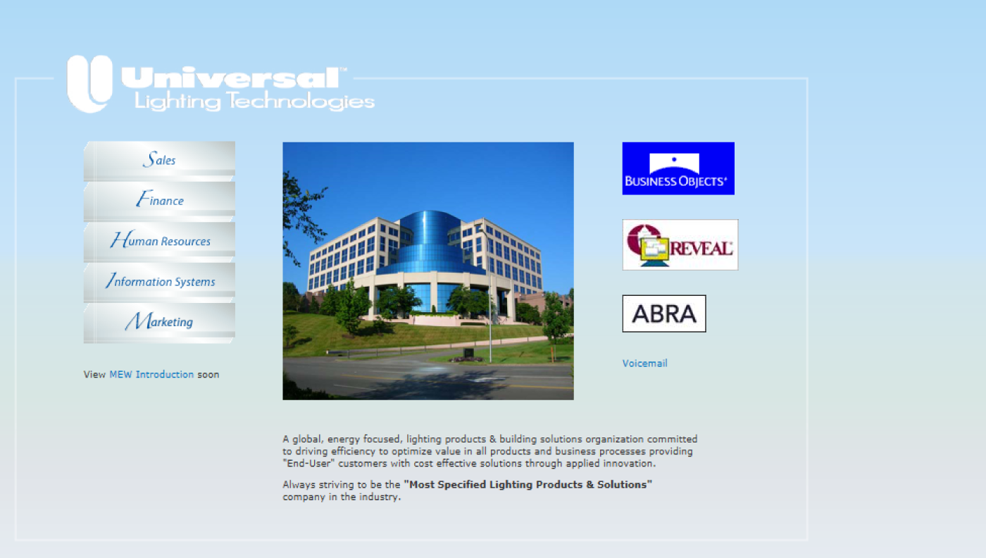 Redesign of company's Intranet Website