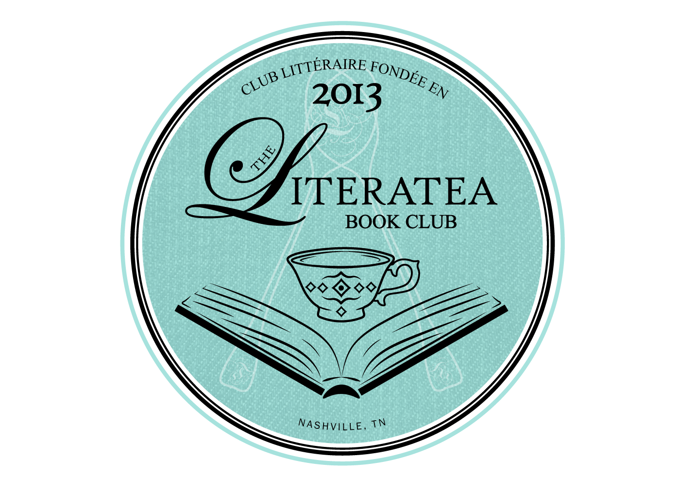 The Literatea Book Club Logo Design Copyright 2018 Cityscape Creative