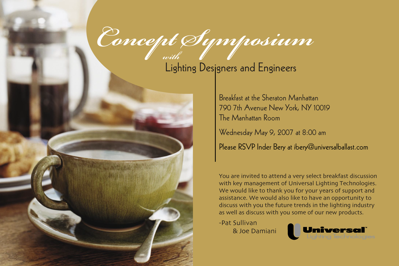 Universal Concept Symposium Digital Invitation Graphic Design