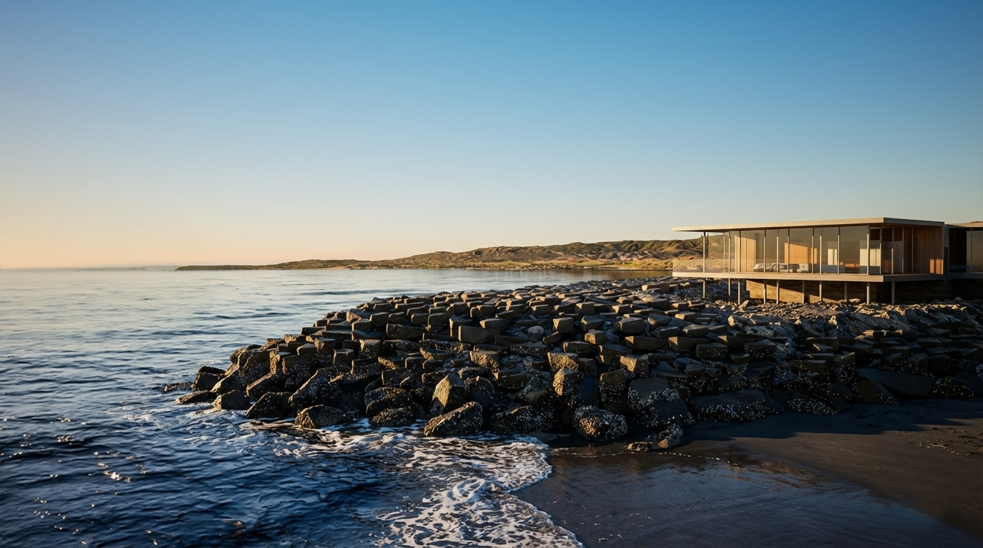 Modern Coastal Glass House - Two Trees Architect