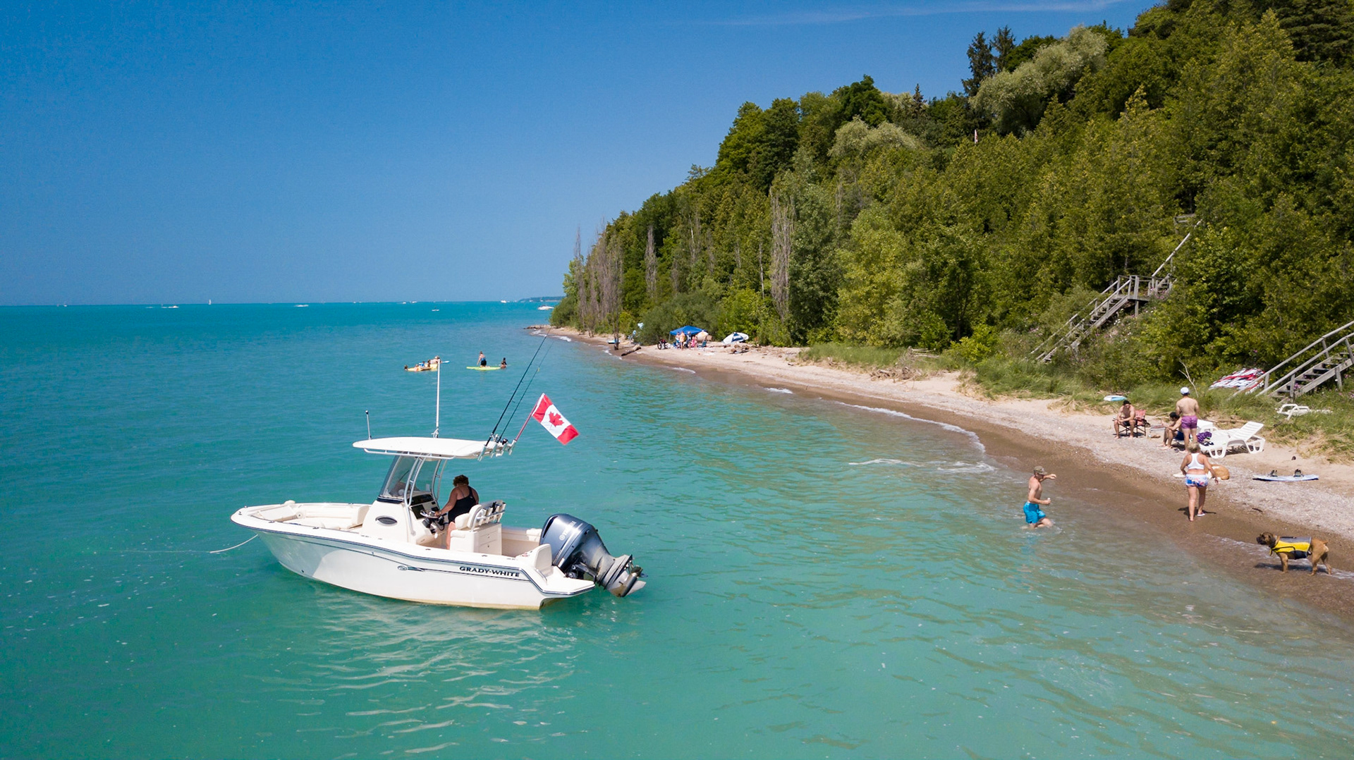 Boating on Lake Huron with Kathy Huether and Steve Huether