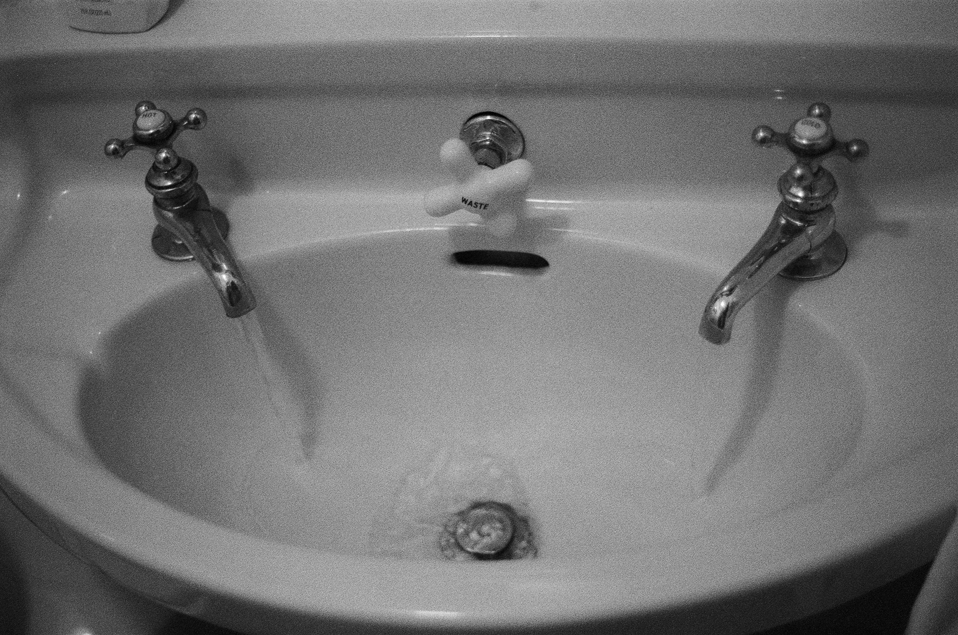 the bathroom by the door