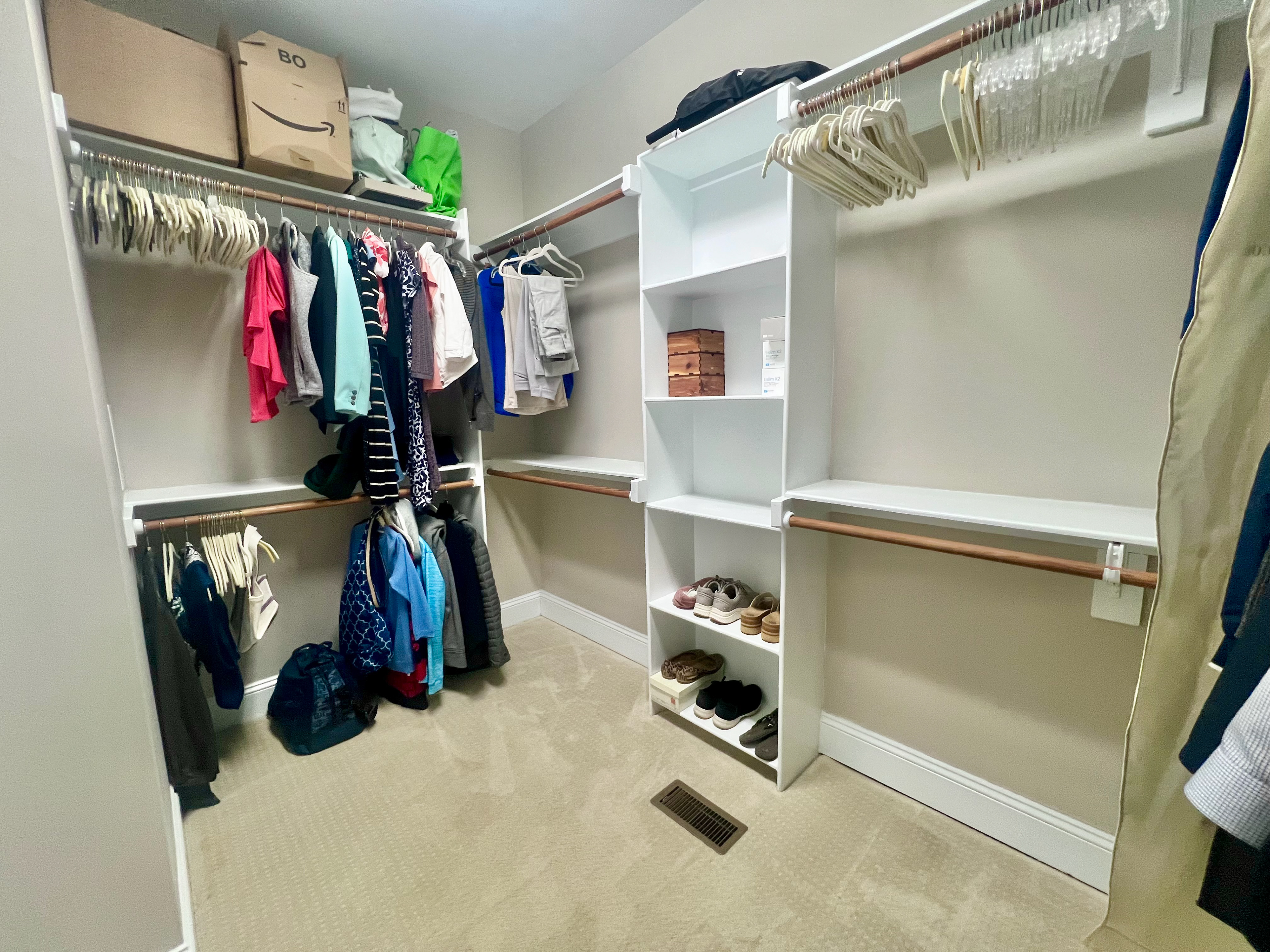 Primary walk in closet