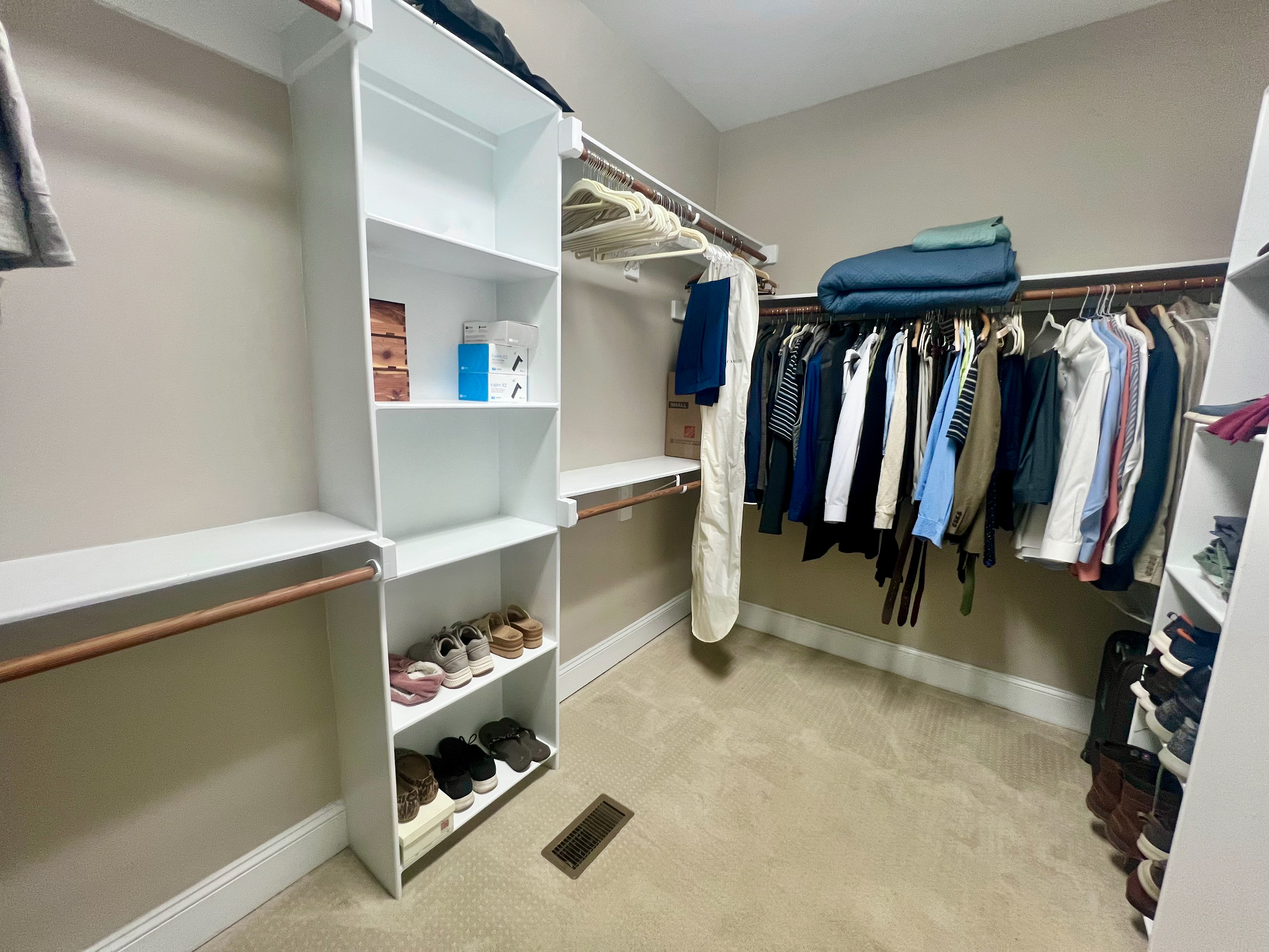 Primary walk in closet