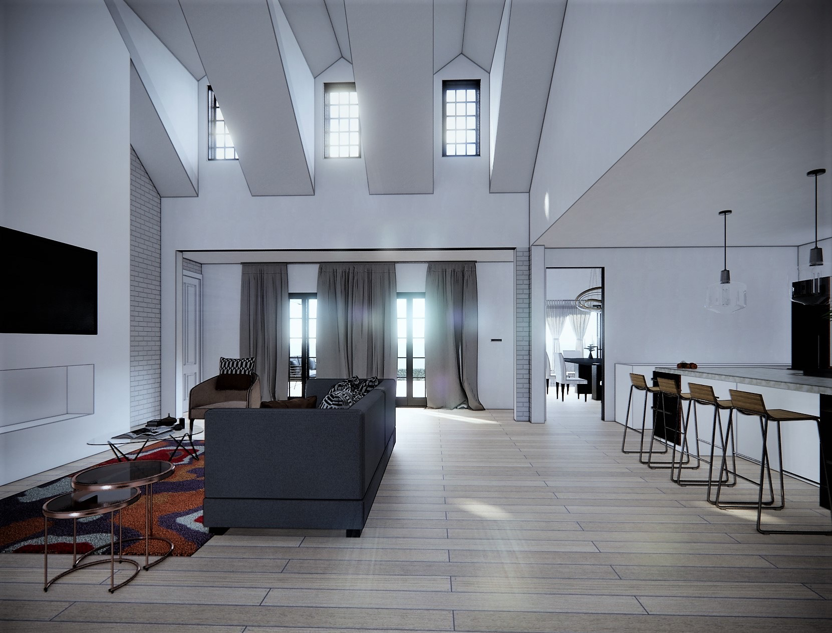 Living area / kitchen