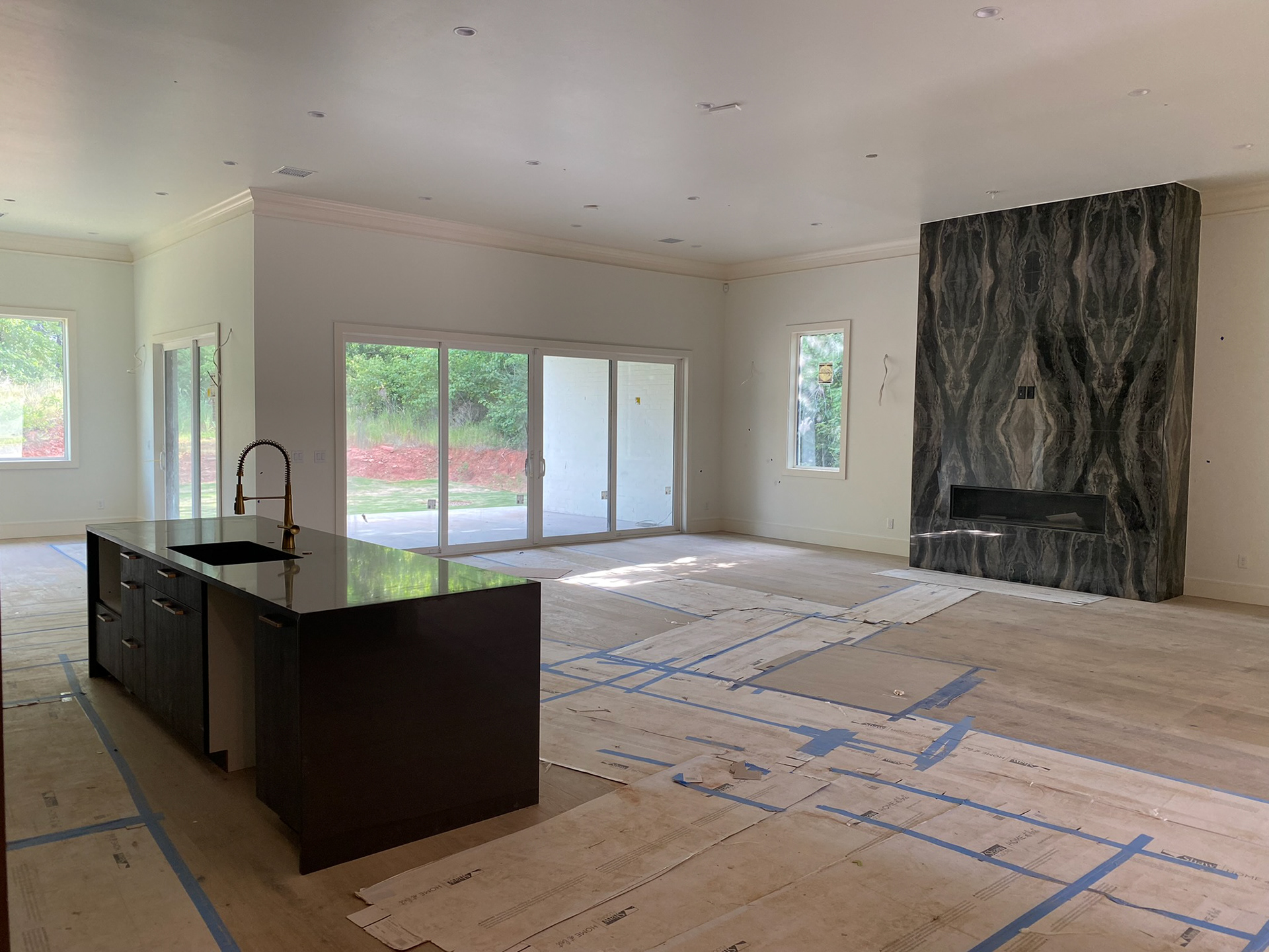 Living area and access to the back patio