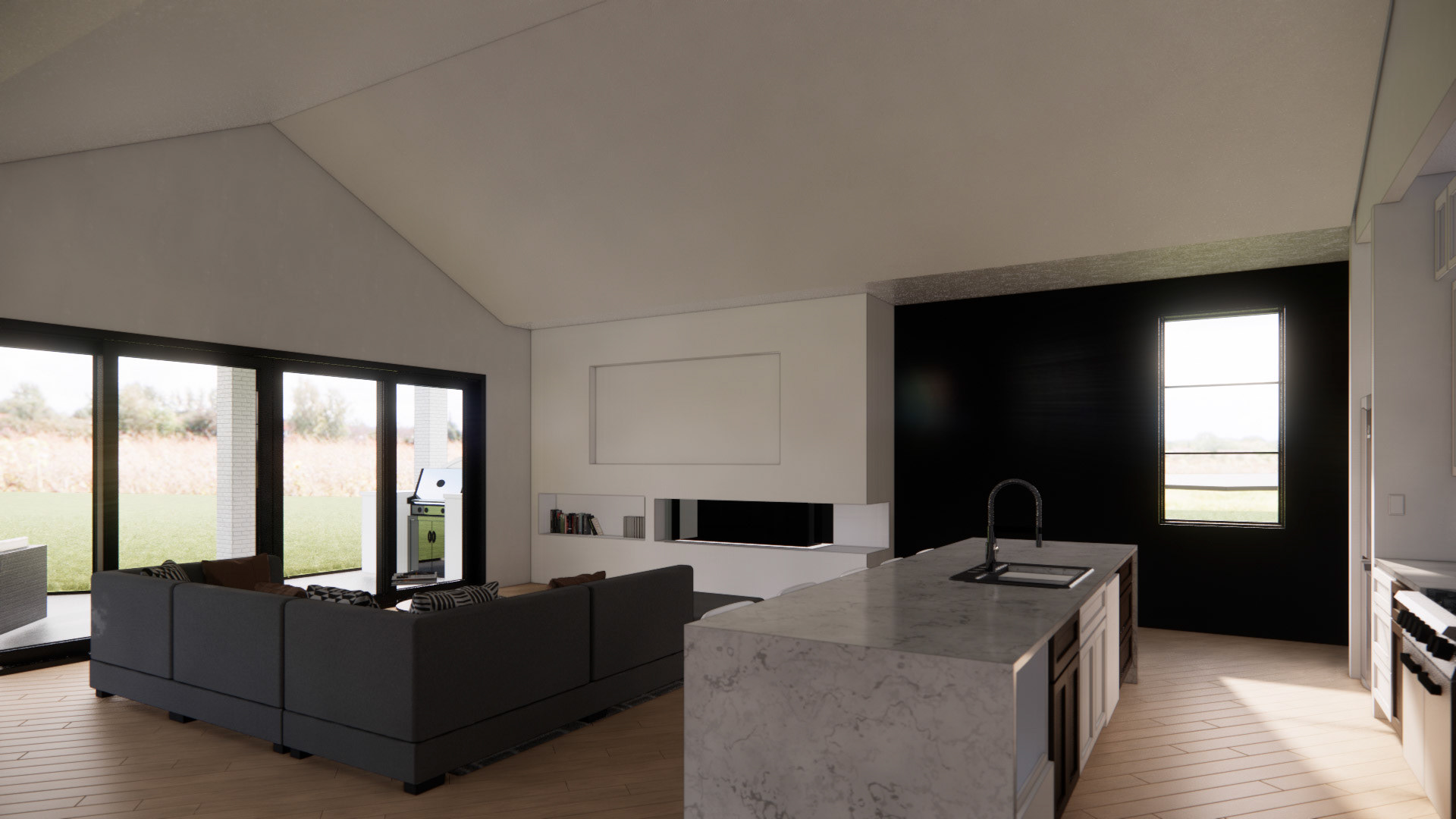 LIVING ROOM - 3D VISUALISATION
