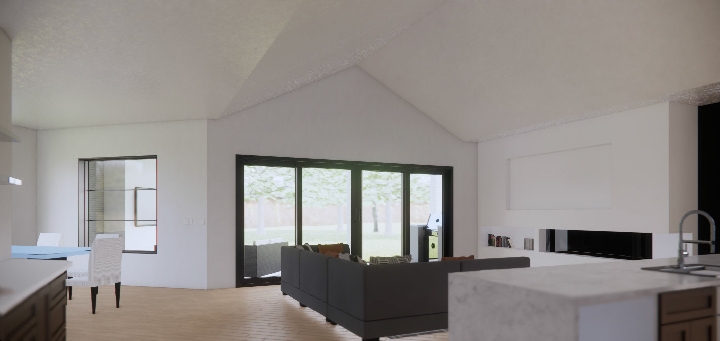 LIVING ROOM FRONT - 3D VISUALISATION