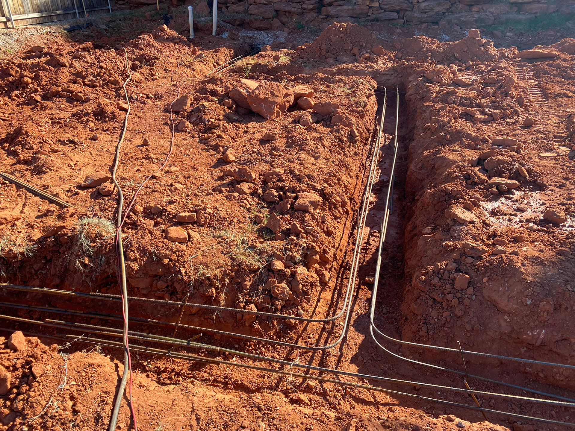 Reinforcement preparations for the footing