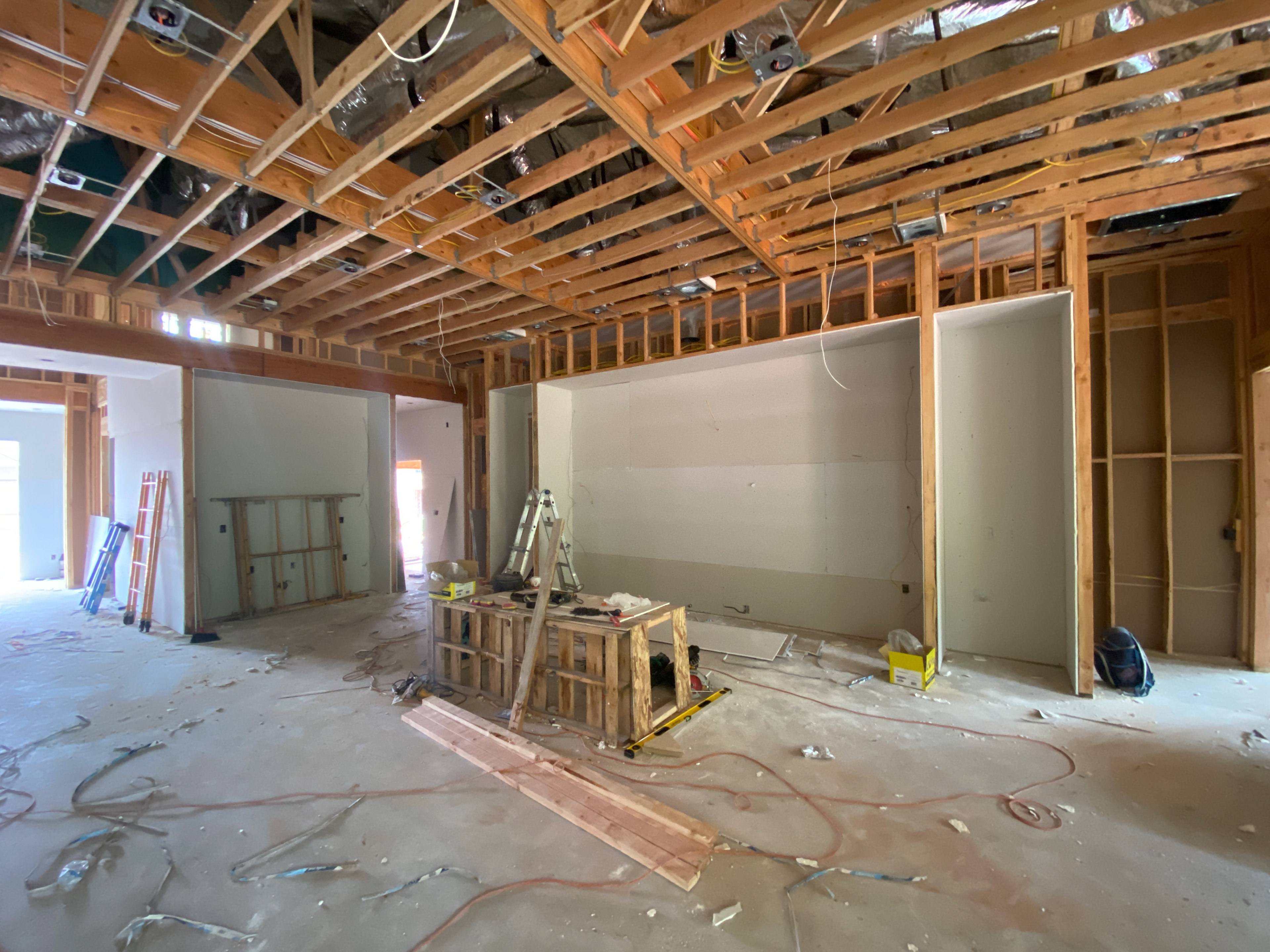 Kitchen and Bar area sheetrock installation