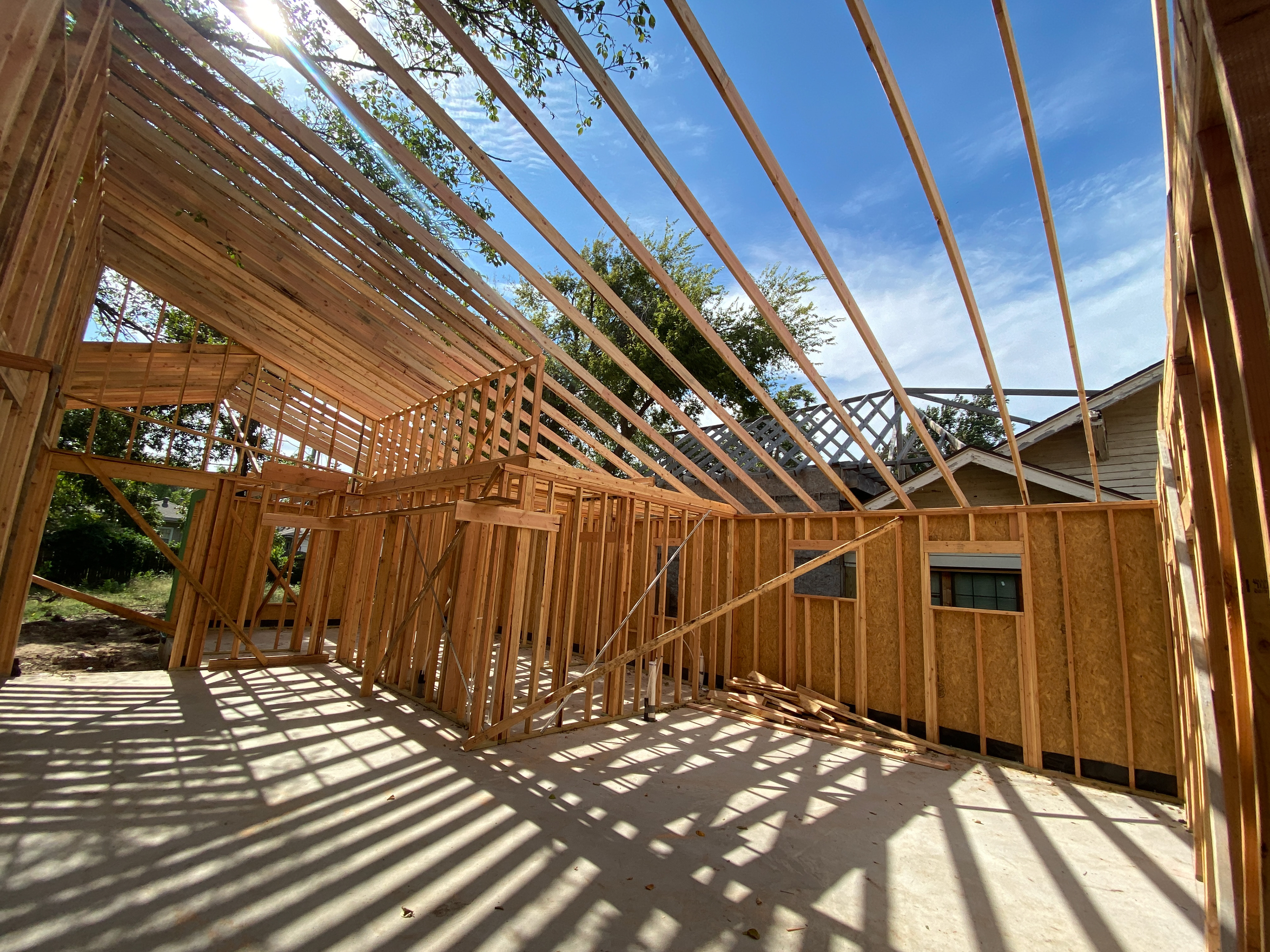 Framing Living/kitchen area