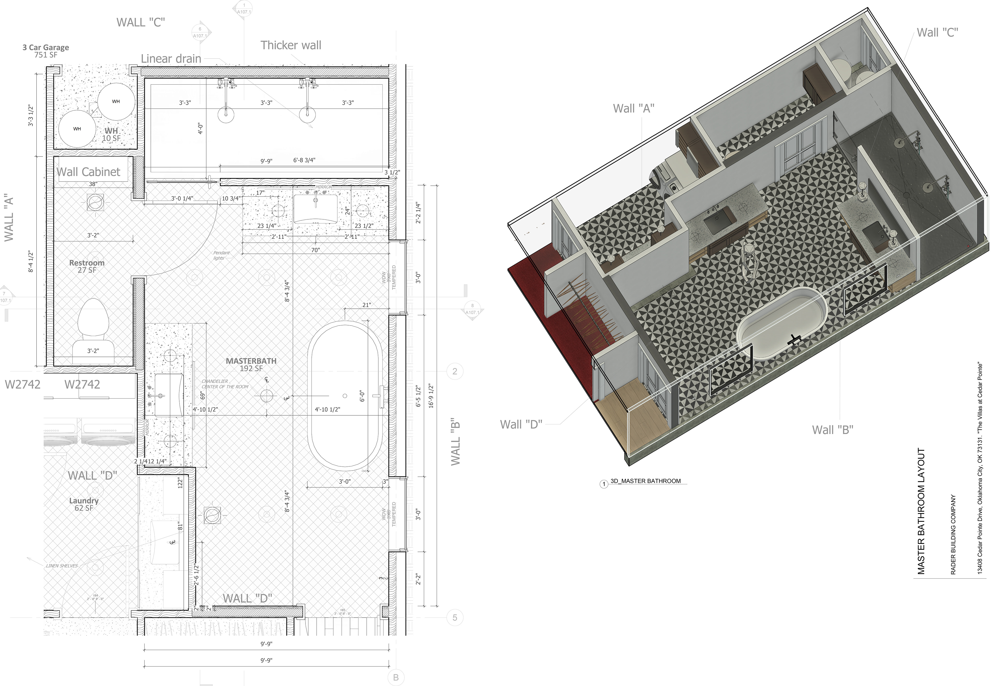 PRIME BATHROOM FLOOR LAYOUT AND 3D VIEW