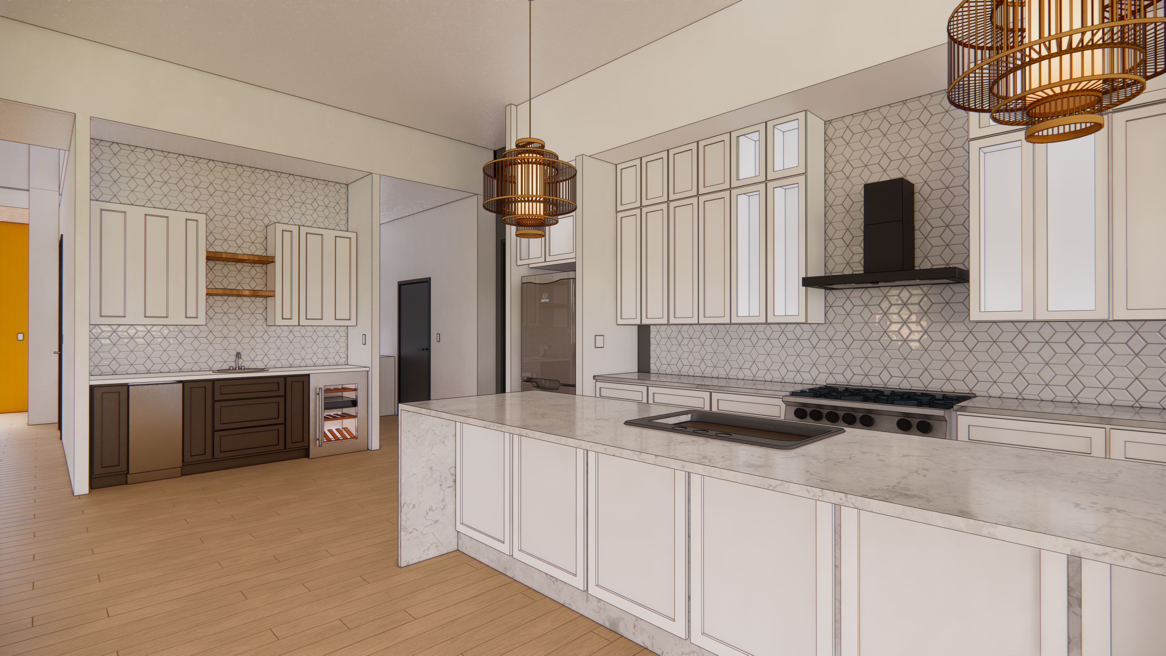 KITCHEN & BAR - 3D VISUALISATION