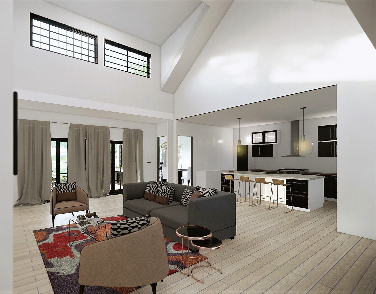 Living area / kitchen