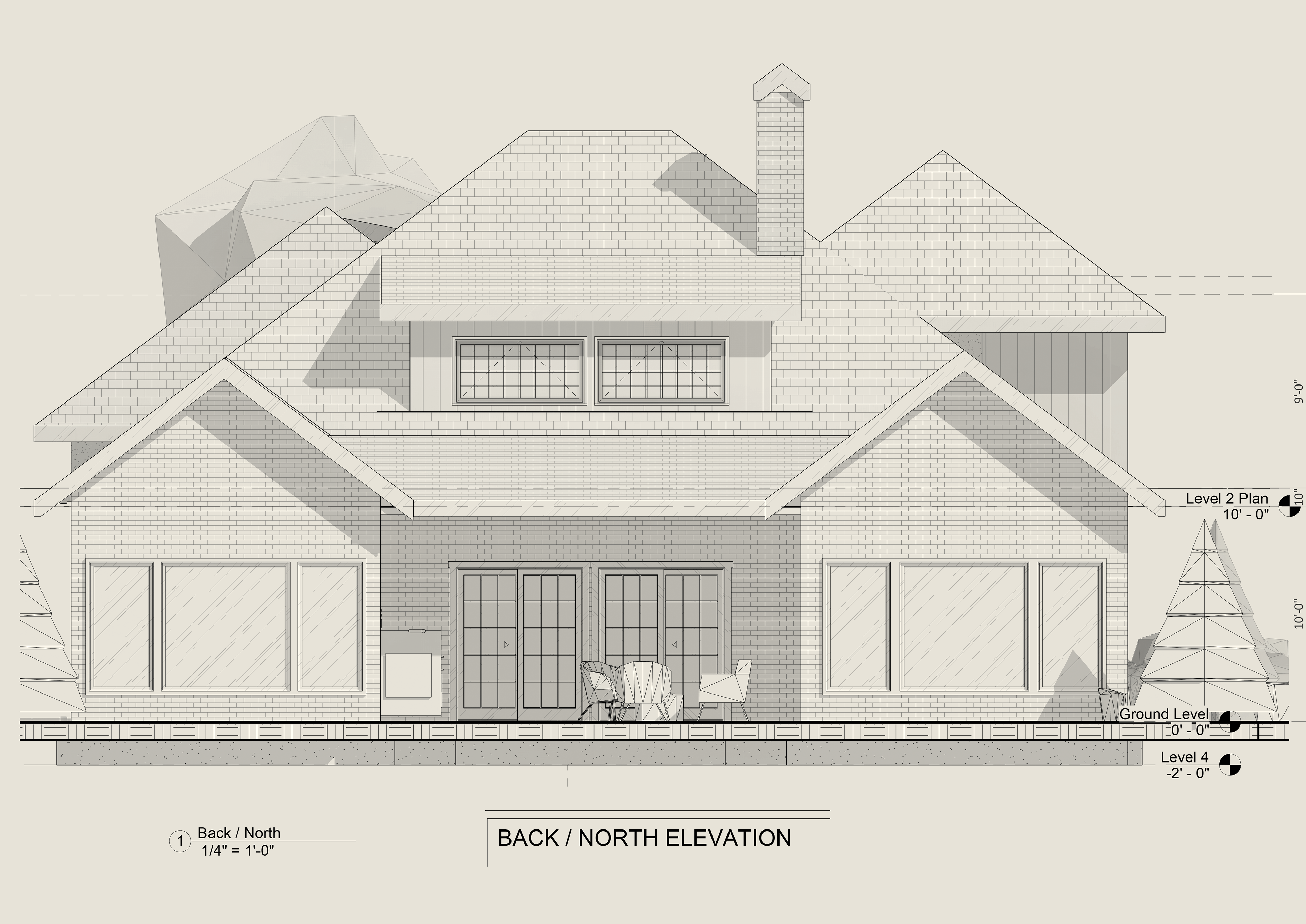Back patio elevation
