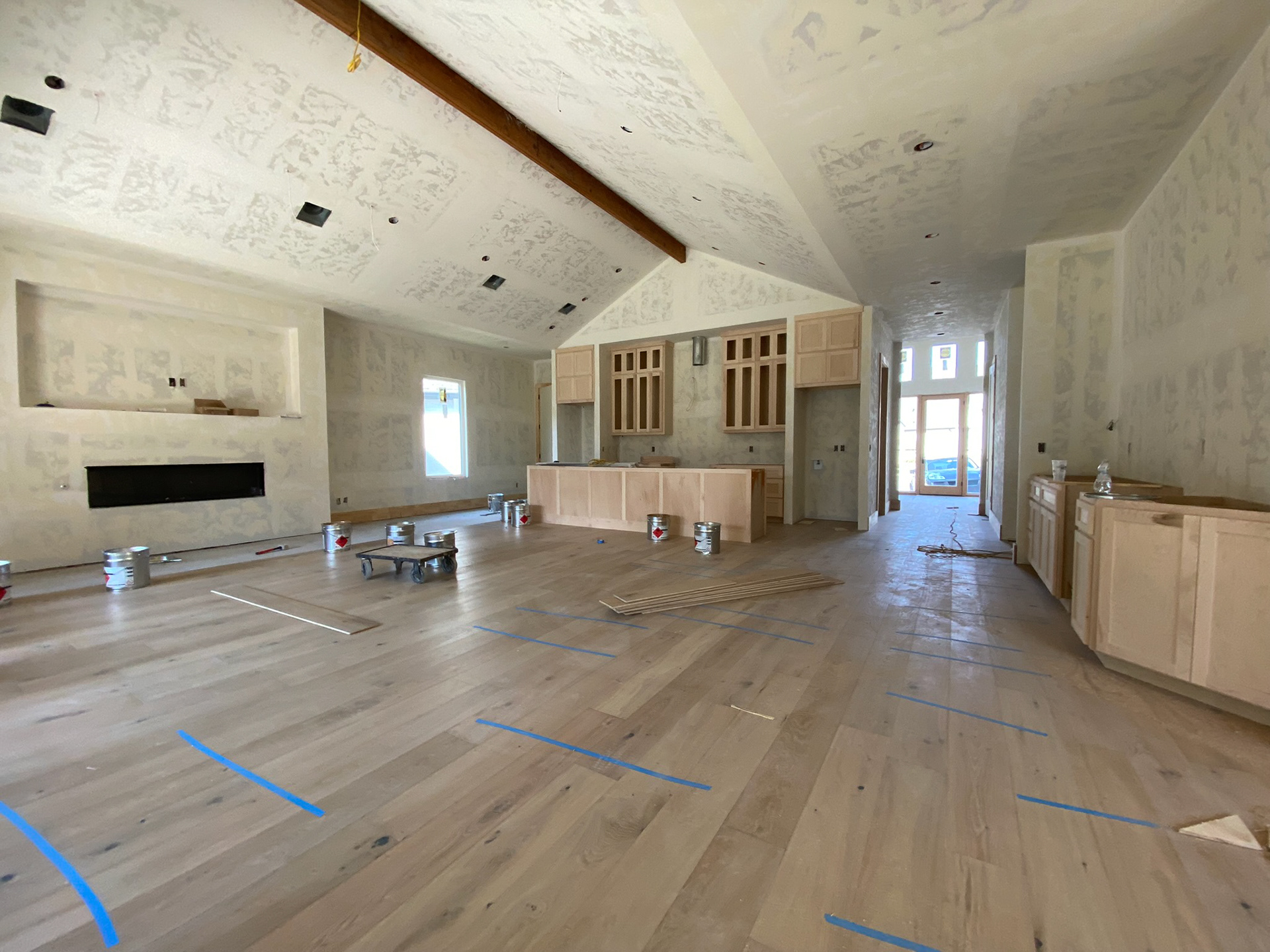 Wood flooring installation process