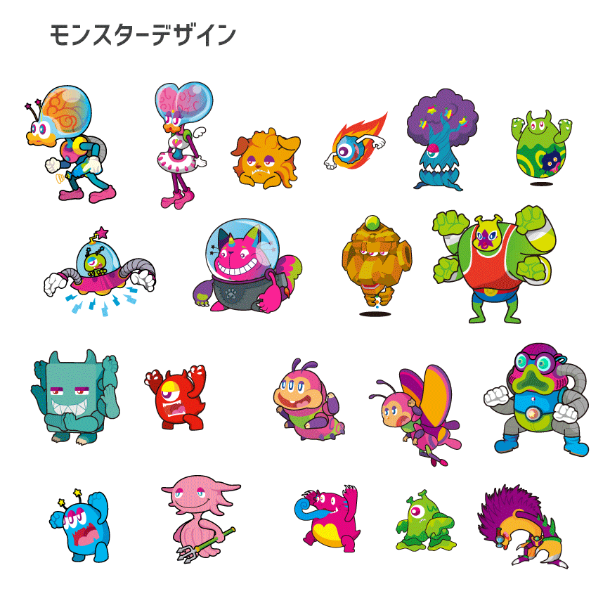 Illust Design Kawadeza Lab ゲームアプリ ロゴ モンスター キャラクター アイテムデザイン
