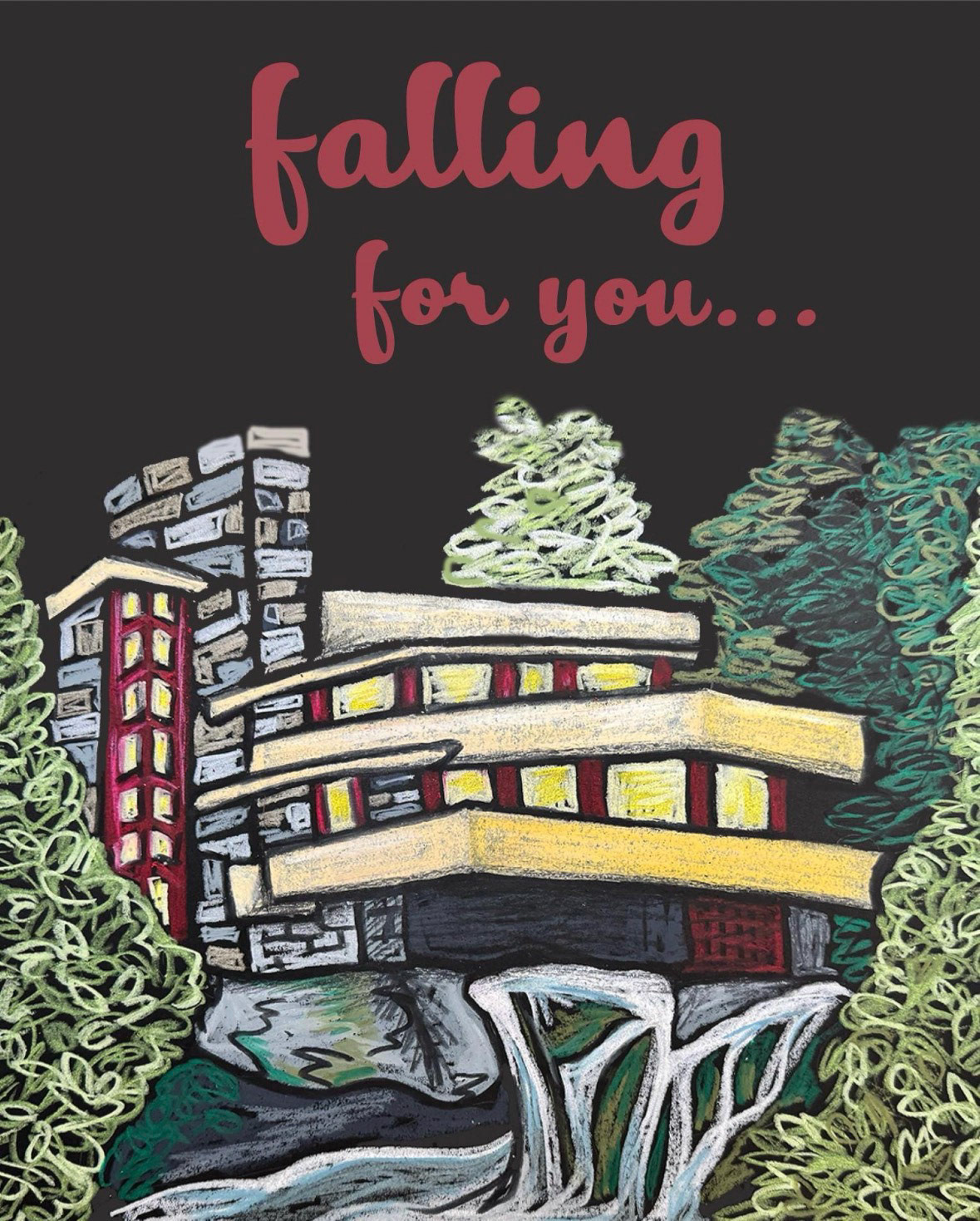 Falling for You Greeting Card / Kerry Quinn Callahan / Artist / Pittsburgh