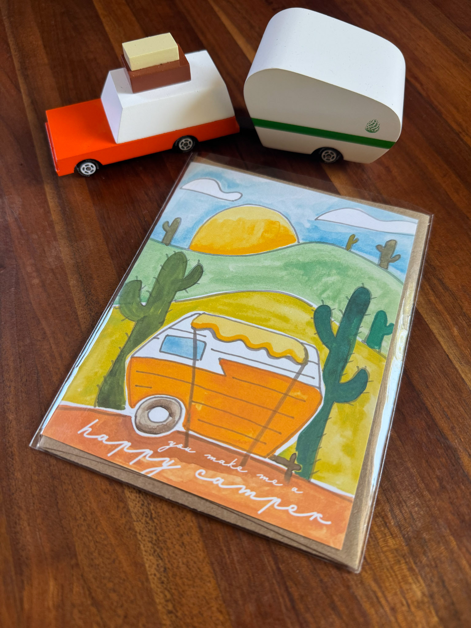 Happy Camper Greeting Card / Kerry Quinn Callahan / Artist / Pittsburgh