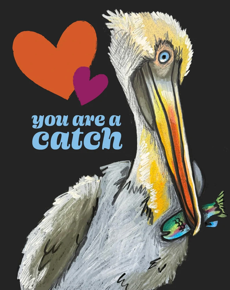 Pelican Love Greeting Card / Kerry Quinn Callahan / Artist / Pittsburgh