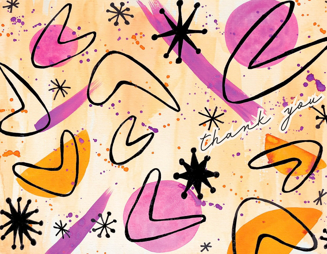 Retro Boomerang Greeting Card / Kerry Quinn Callahan / Artist / Pittsburgh