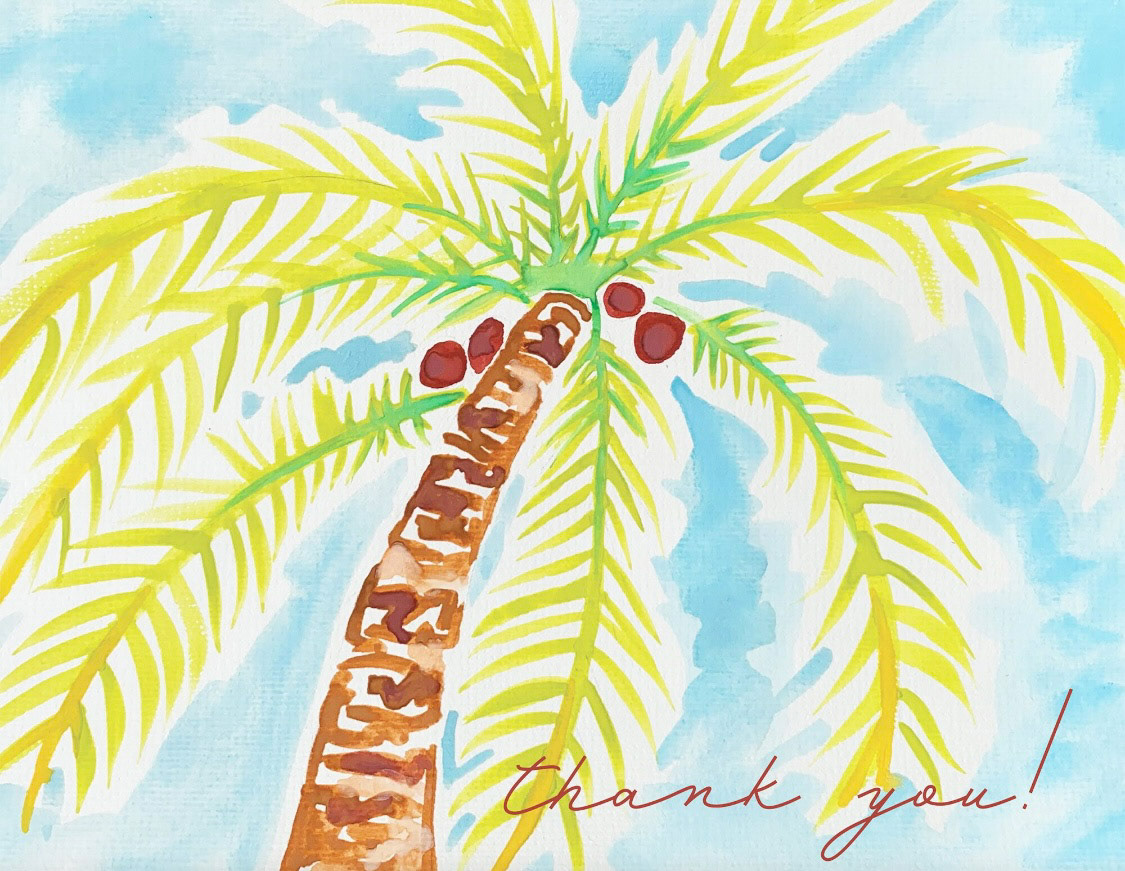 Palm Tree Greeting Card / Kerry Quinn Callahan / Artist / Pittsburgh