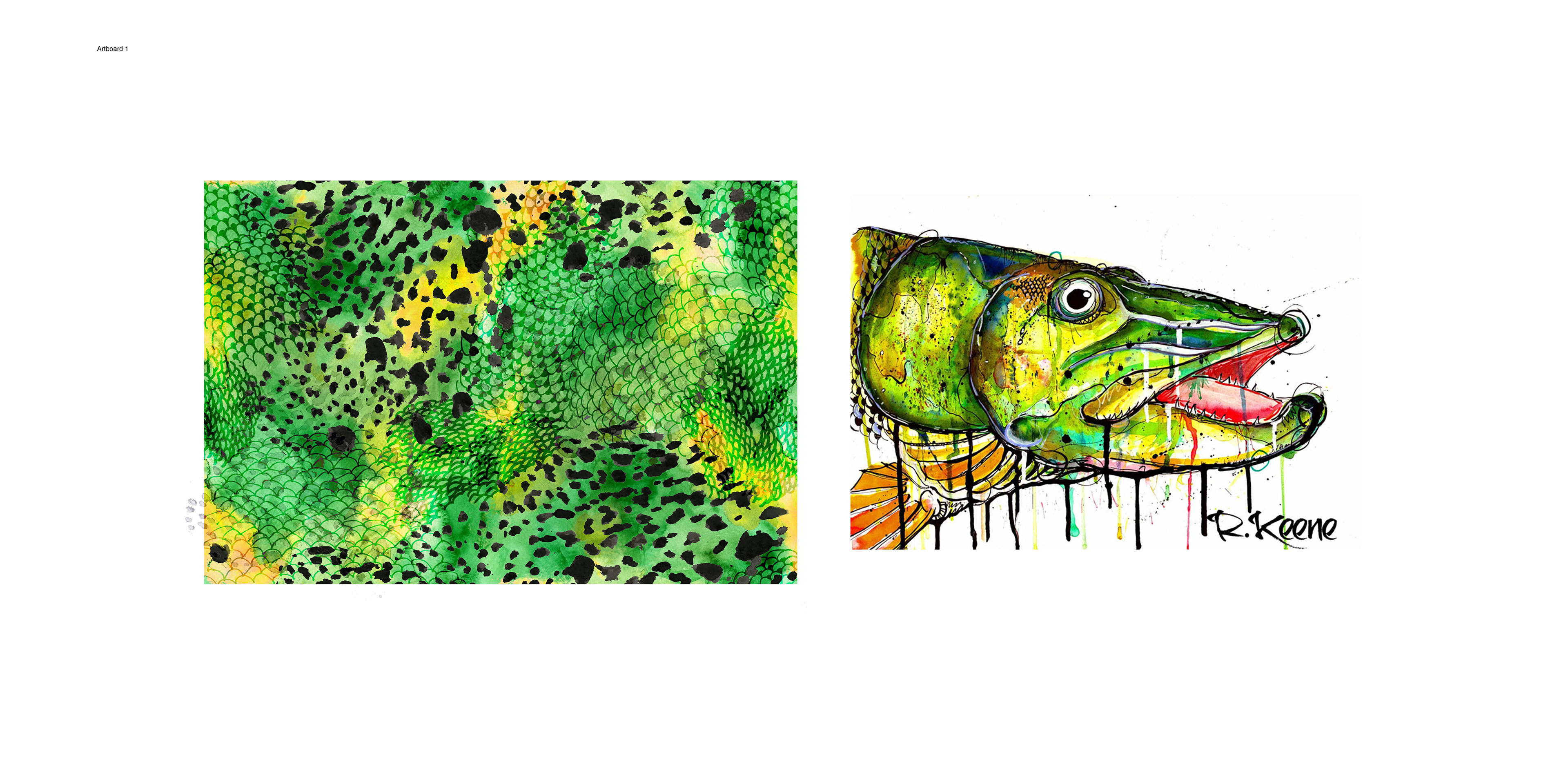 Artist Collaboration with Ryan Keene: Develop textile from original painting