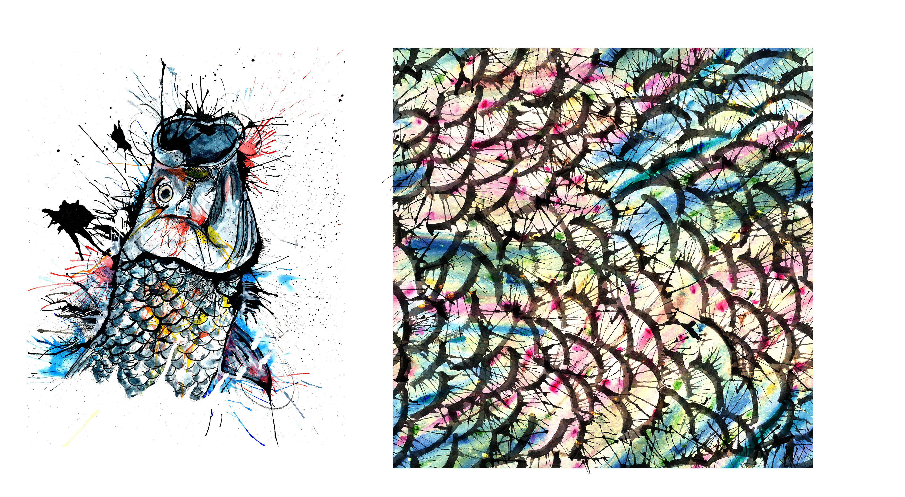 Artist Collaboration with Ryan Keene: Develop textile from original painting