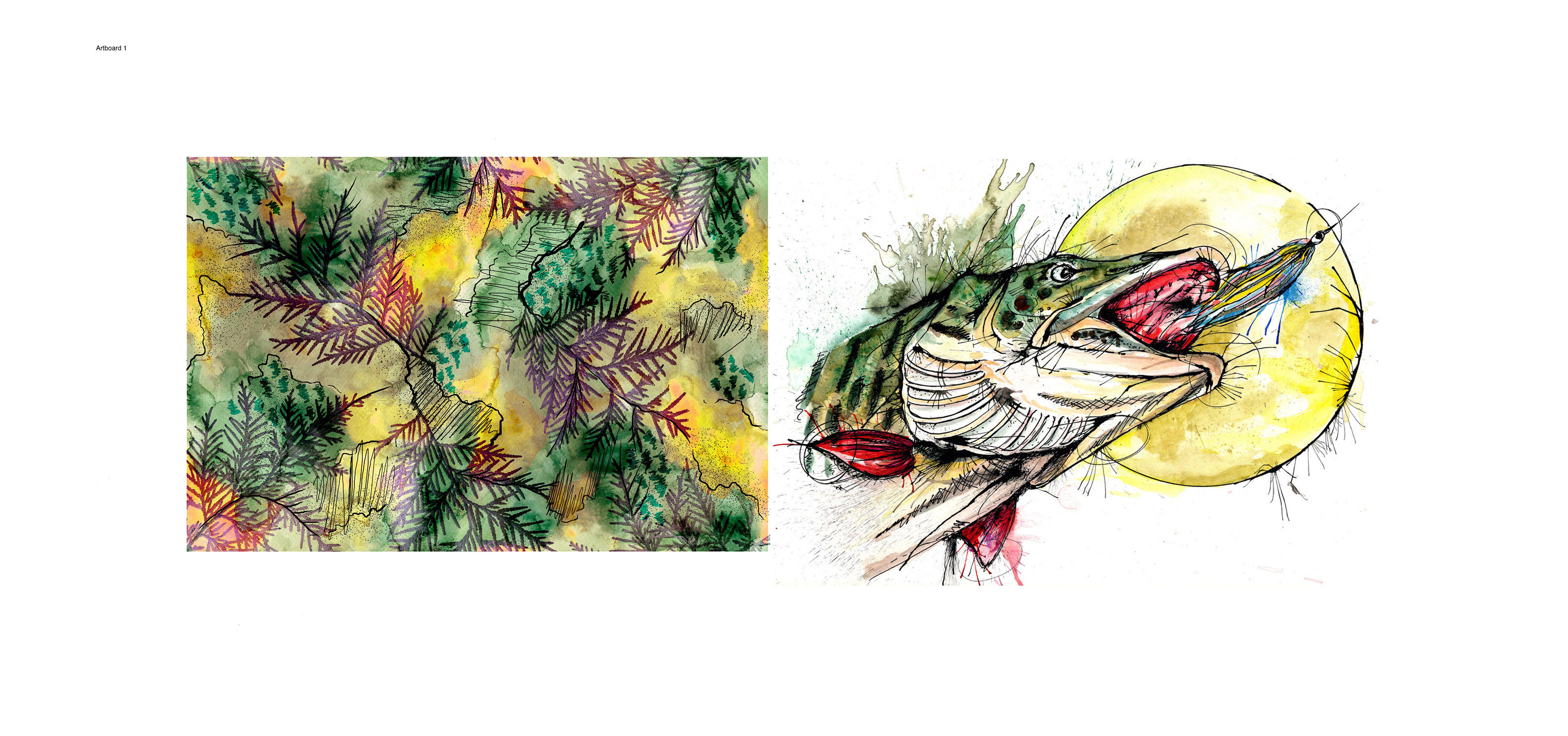 Artist Collaboration with Ryan Keene: Develop textile from original painting