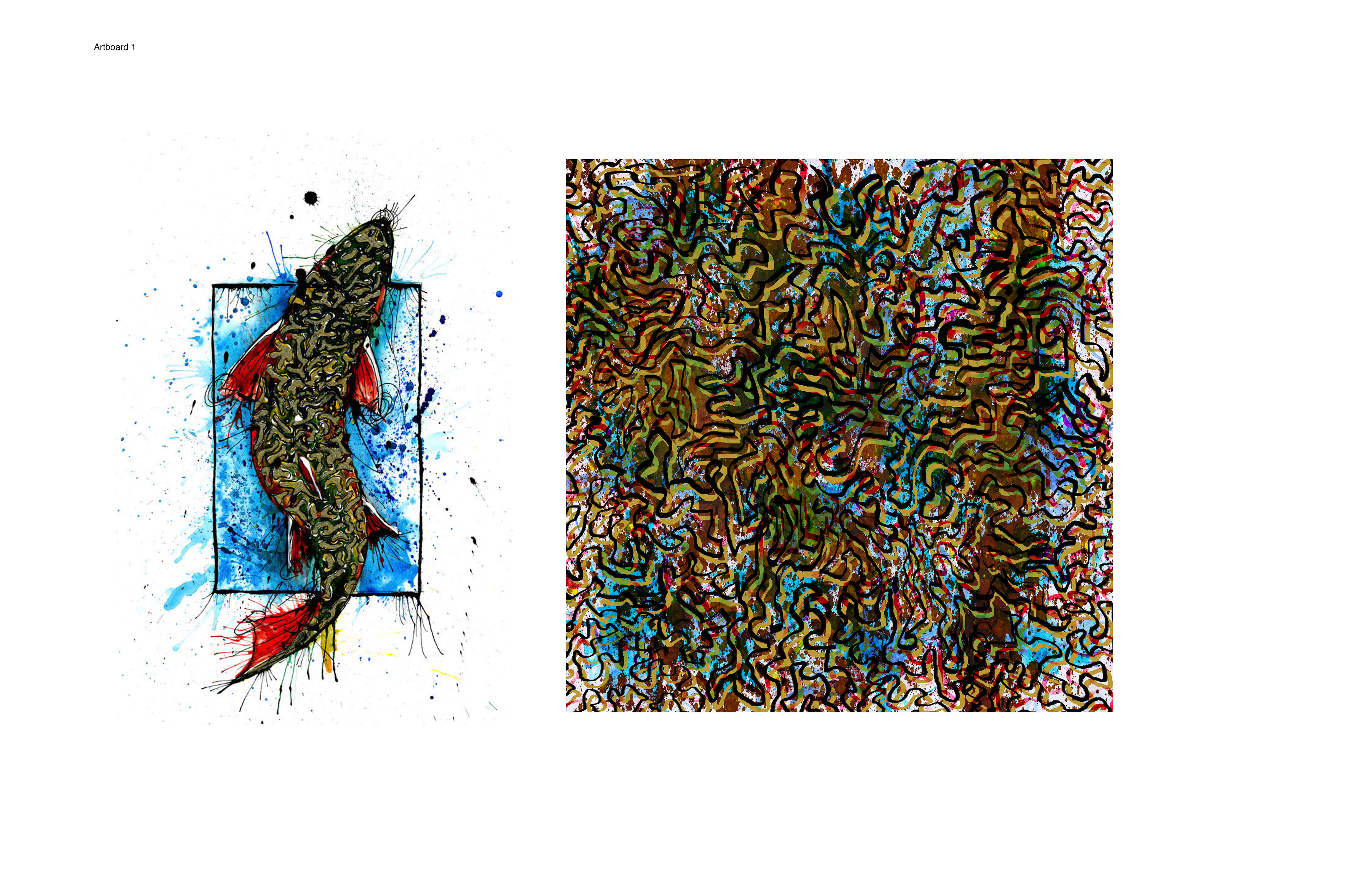 Artist Collaboration with Ryan Keene: Develop textile from original painting