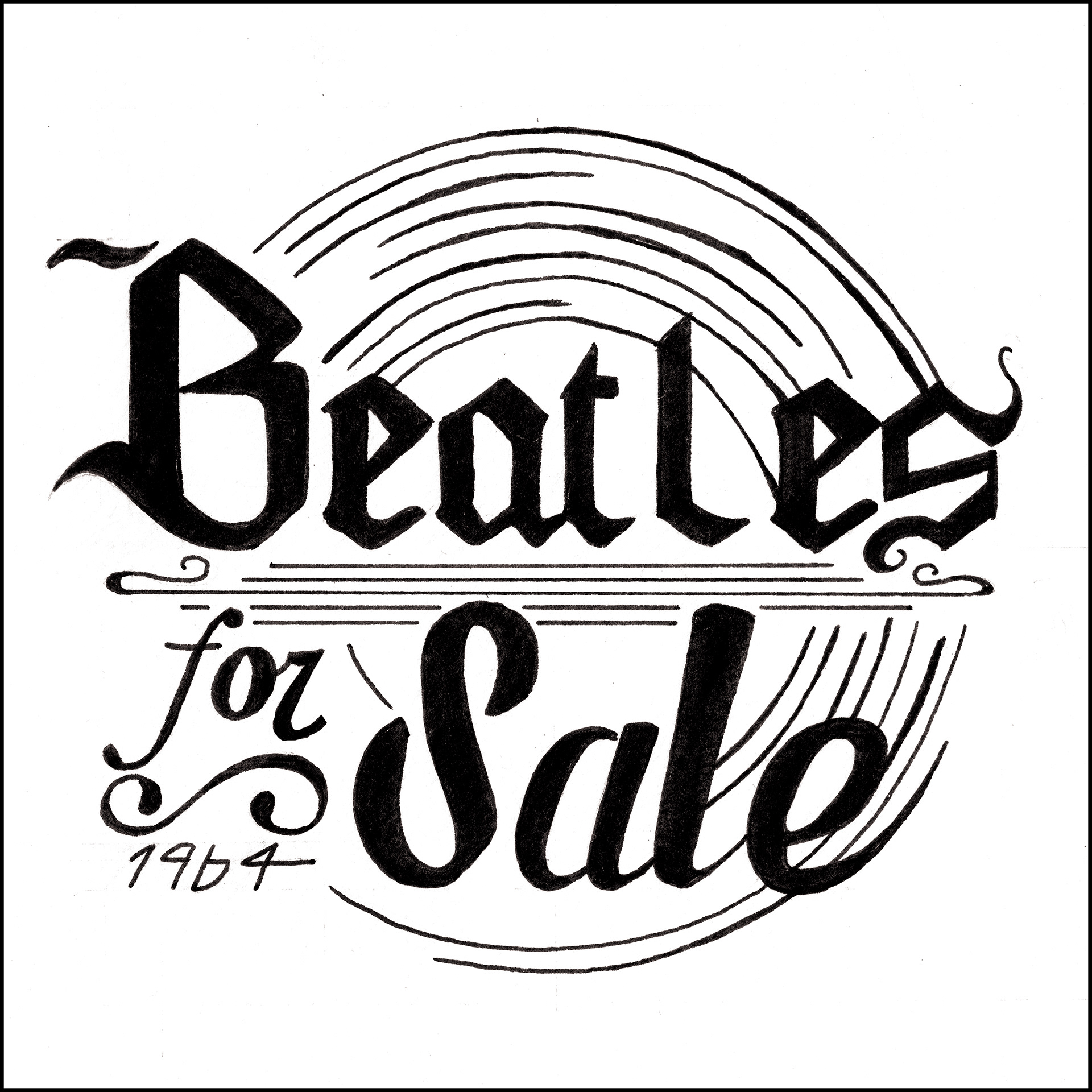 Beatles for Sale - 5"x5" - Ink on Paper