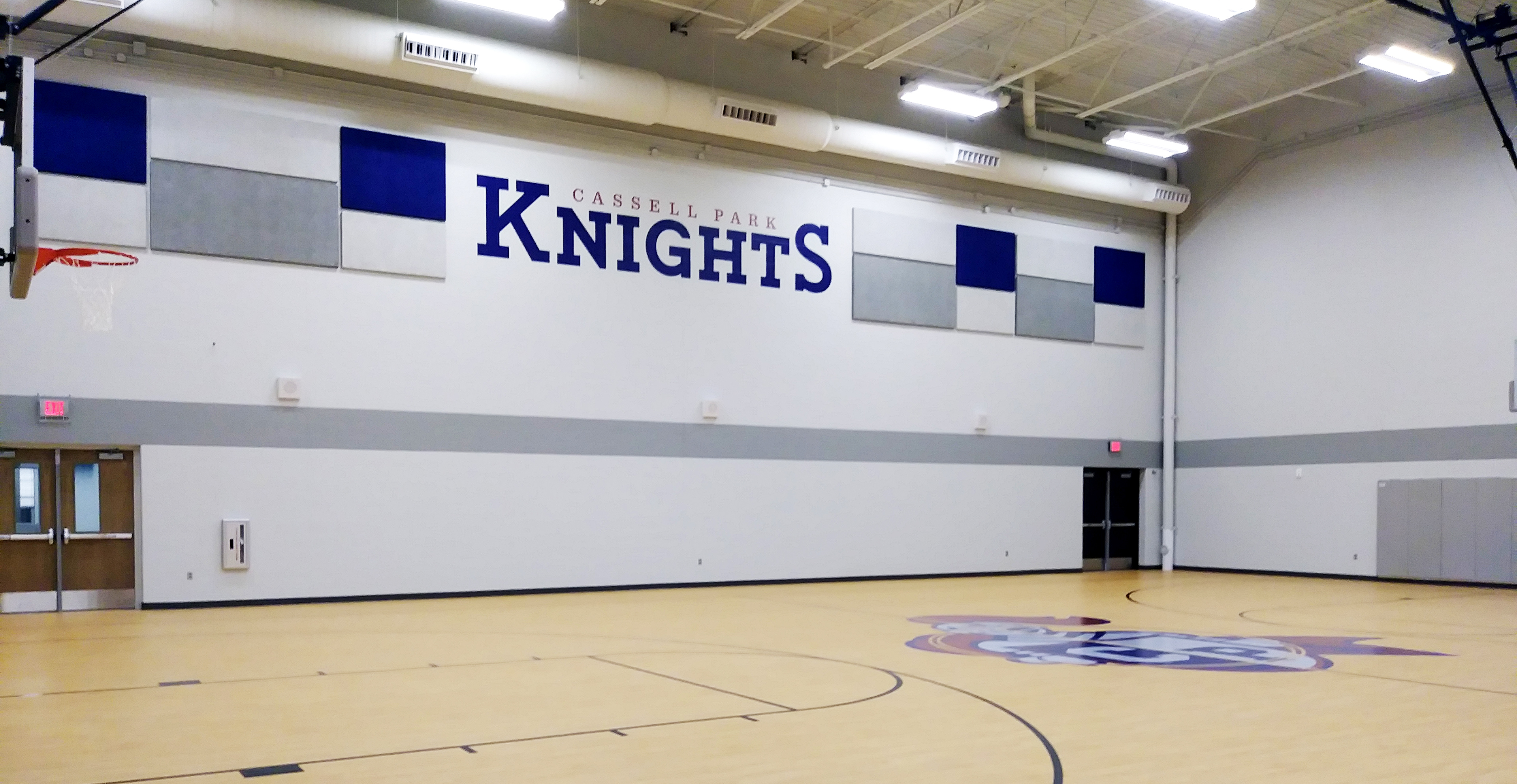 Gym Wall Graphic and Floor Medallion