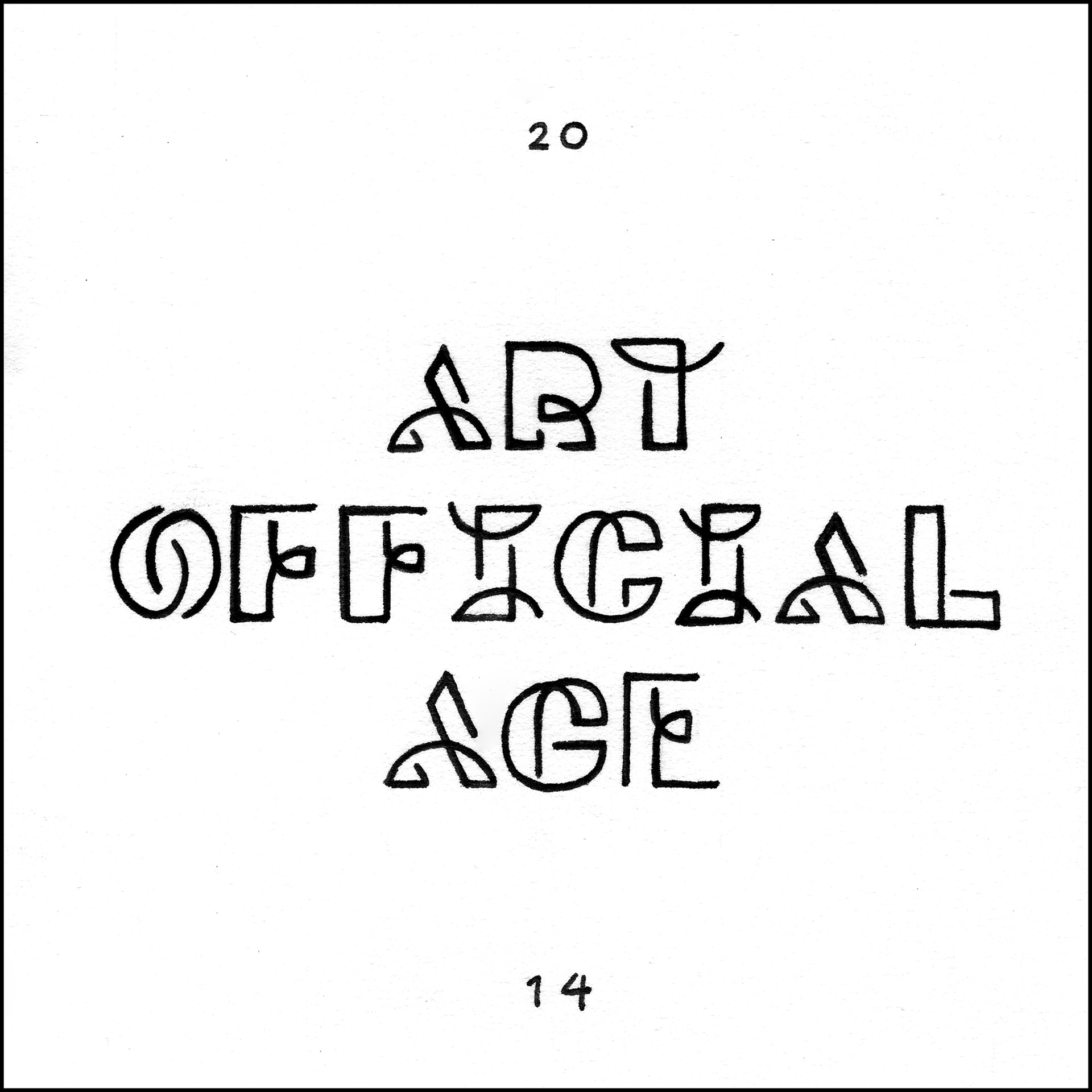 Art Official Age - 5"x5" - Ink on Paper