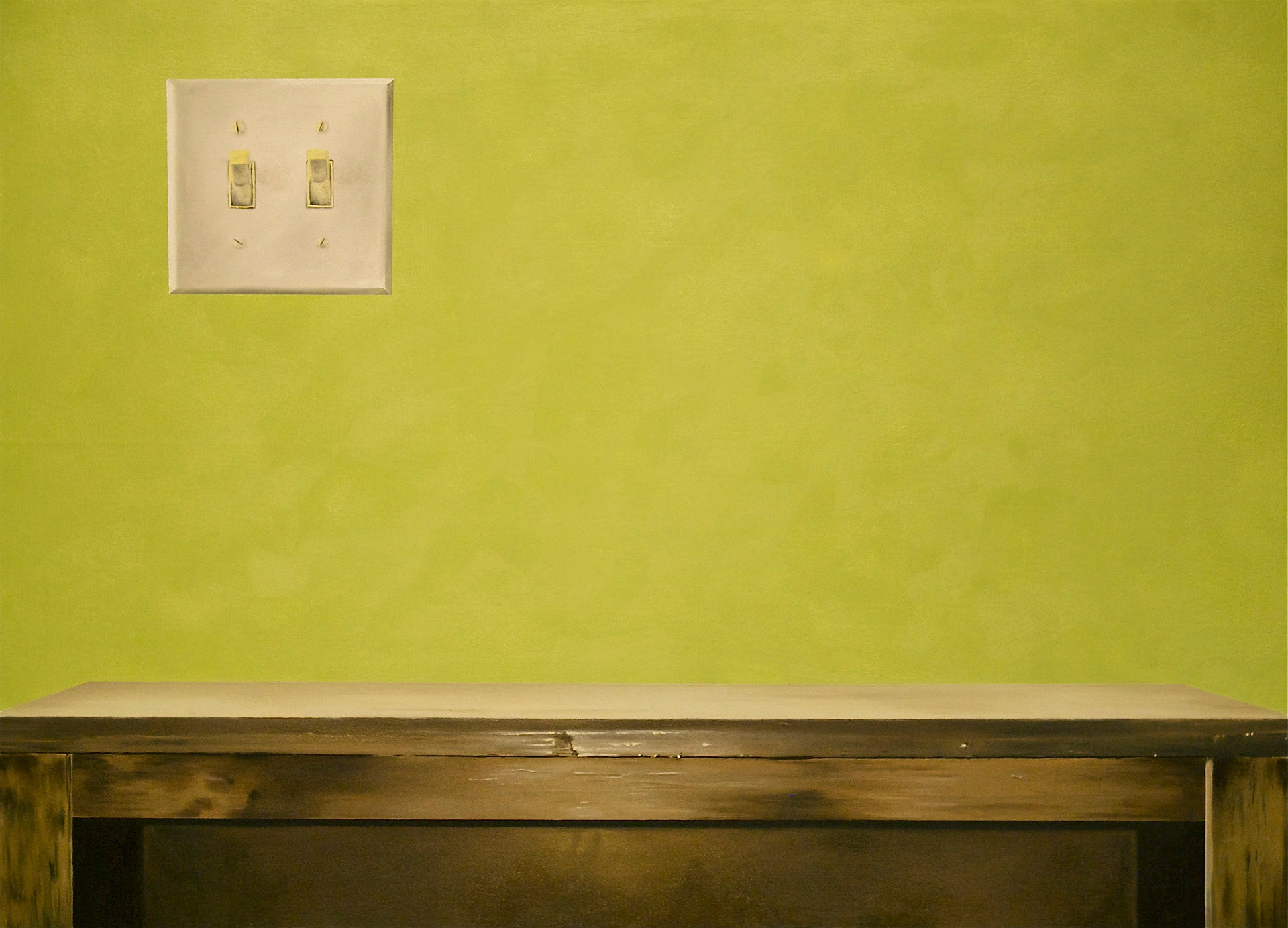 Green Wall #3 - 36"x48" - Oil on Canvas