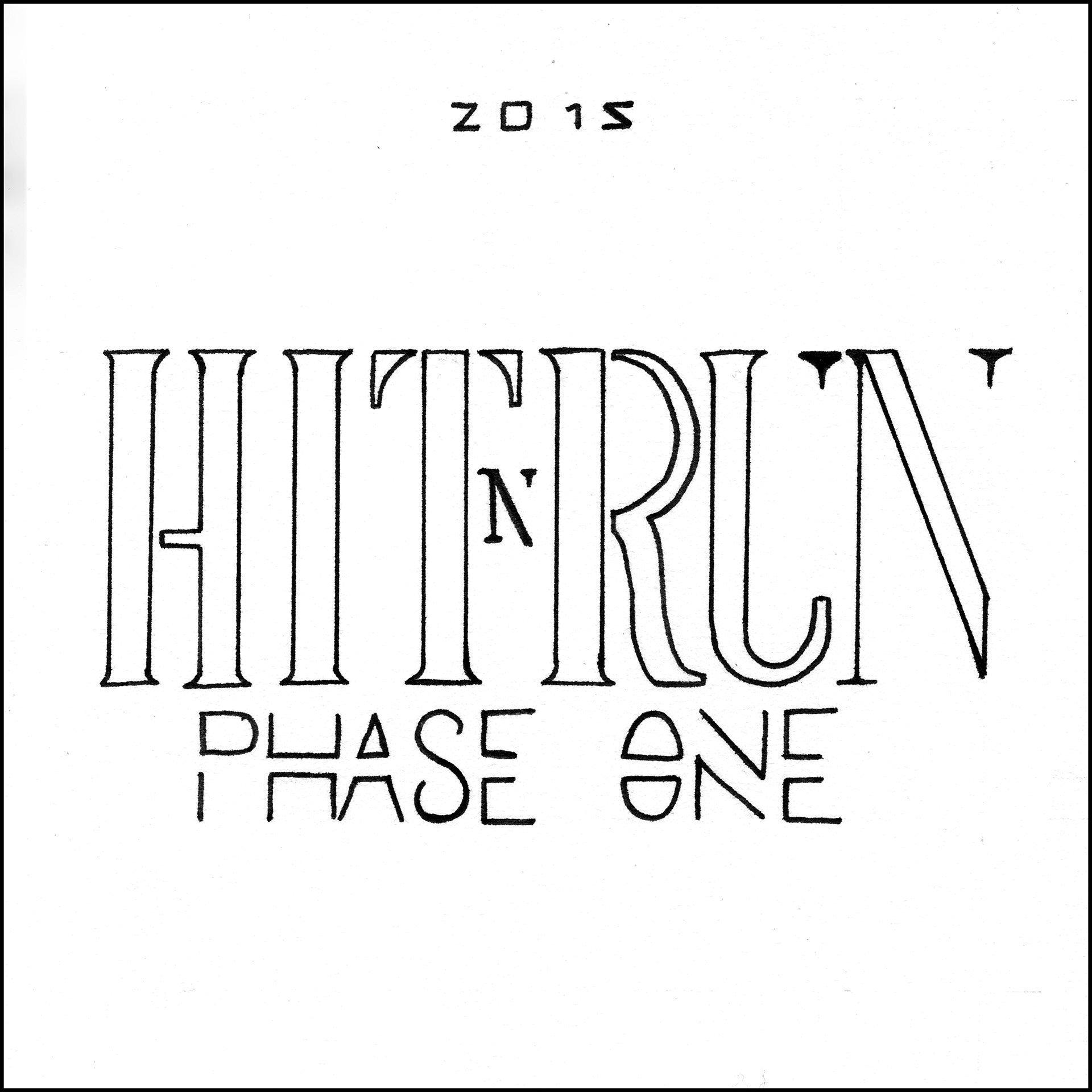 Hit N' Run: Phase 1 - 5"x5" - Ink on Paper