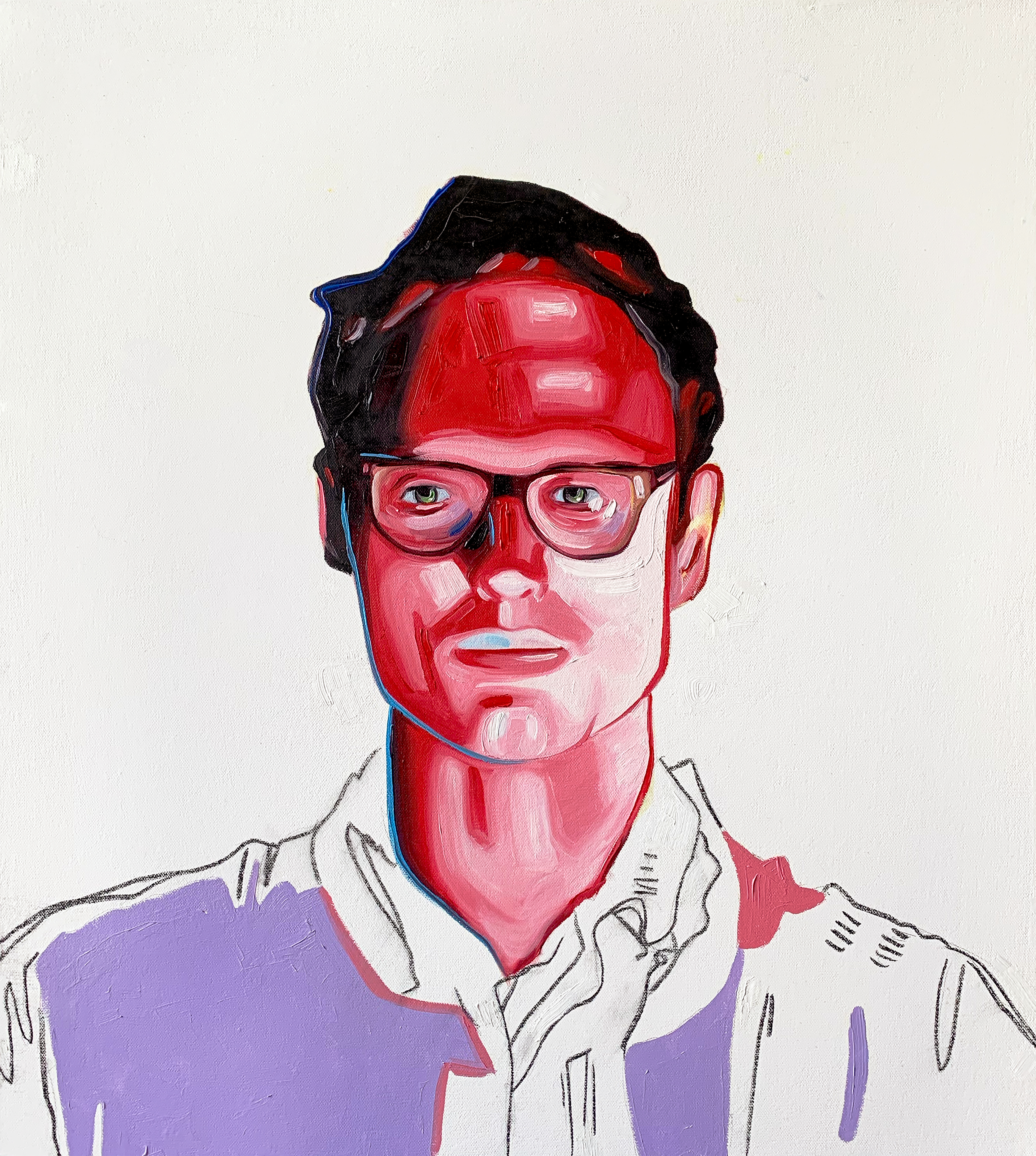 John - 30"x30" - Oil on Canvas