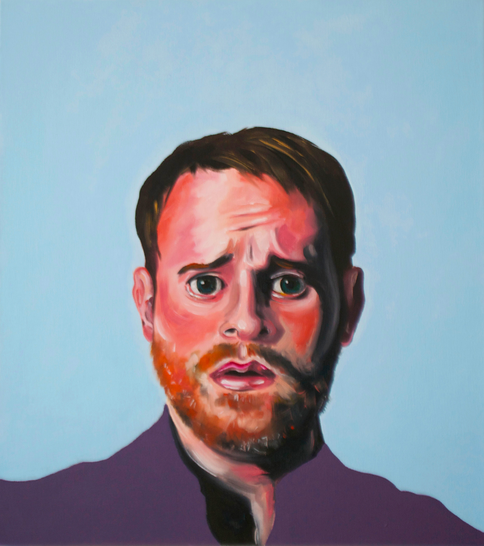 Man in Blue - 15"x17" - Oil on Canvas - SOLD
