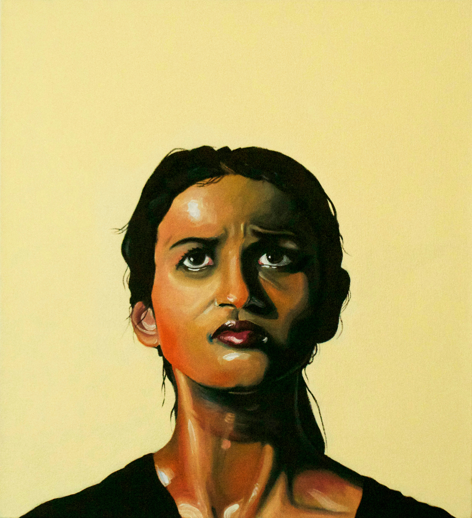 Woman in Yellow - 15"x17" - Oil on Canvas - SOLD