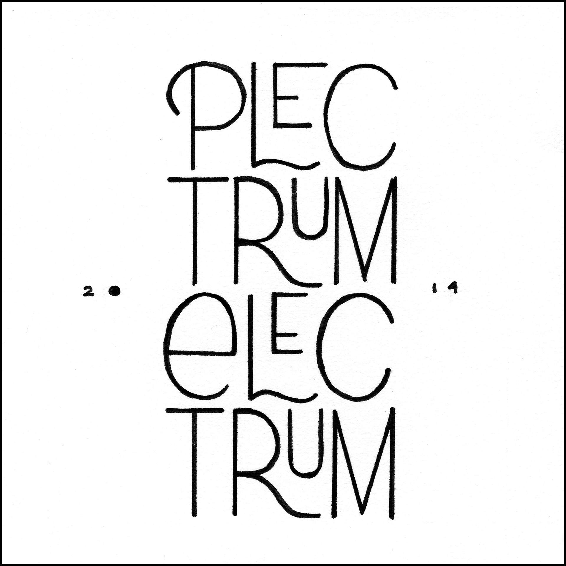 Plectrum Electrum - 5"x5" - Ink on Paper