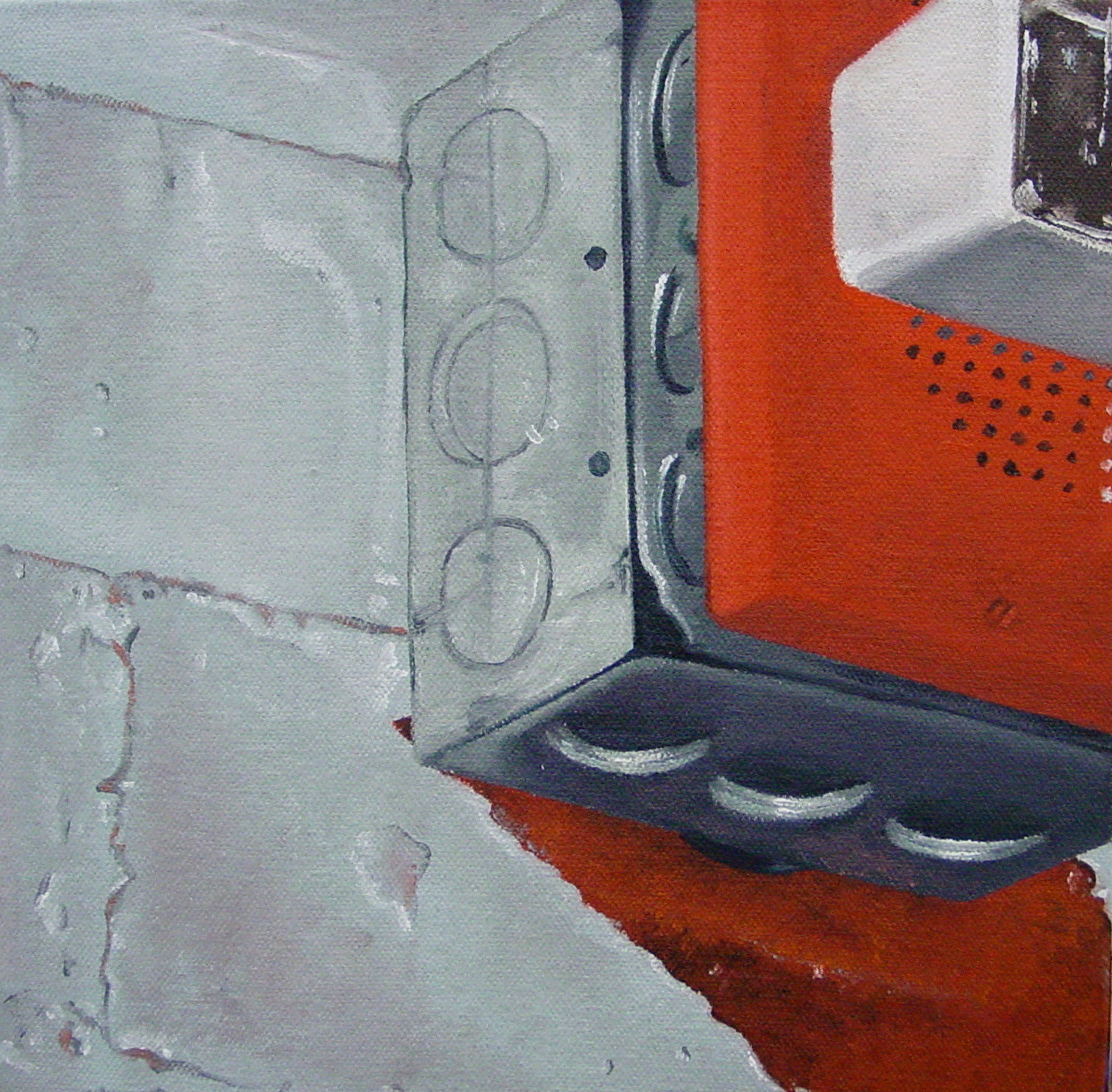 Red Box #1 - 10"x10" - Oil on Canvas